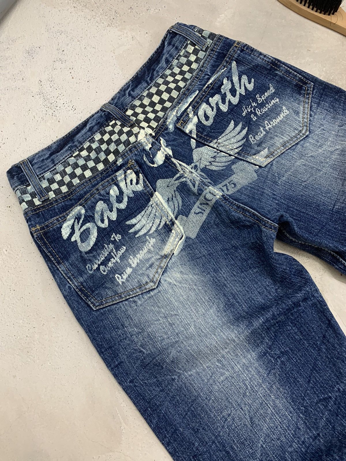 20471120 × Hysteric Glamour × Japanese Brand Back Forth Gothic Wing Seditionaries Bondage Denim Pants Size US 27 - 4 Thumbnail