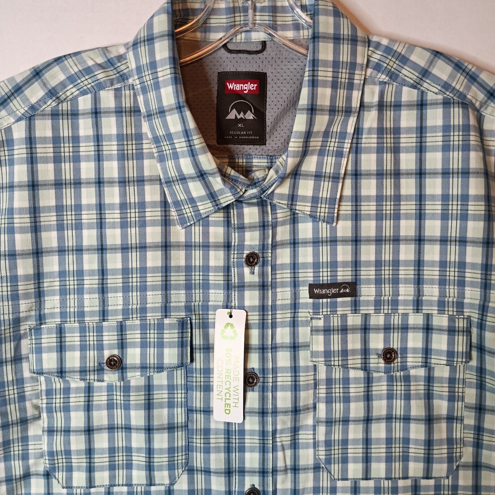Wrangler Wrangler Utility Shirt Men's XL Plaid Regular Fit UPF 30 Size US XL / EU 56 / 4 - 7 Thumbnail