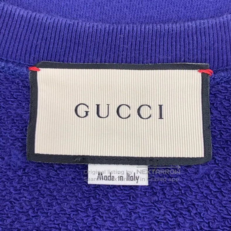 Gucci gucci Dark blue logo letter bear print cotton round neck l Size US S / EU 44-46 / 1 - 5 Thumbnail
