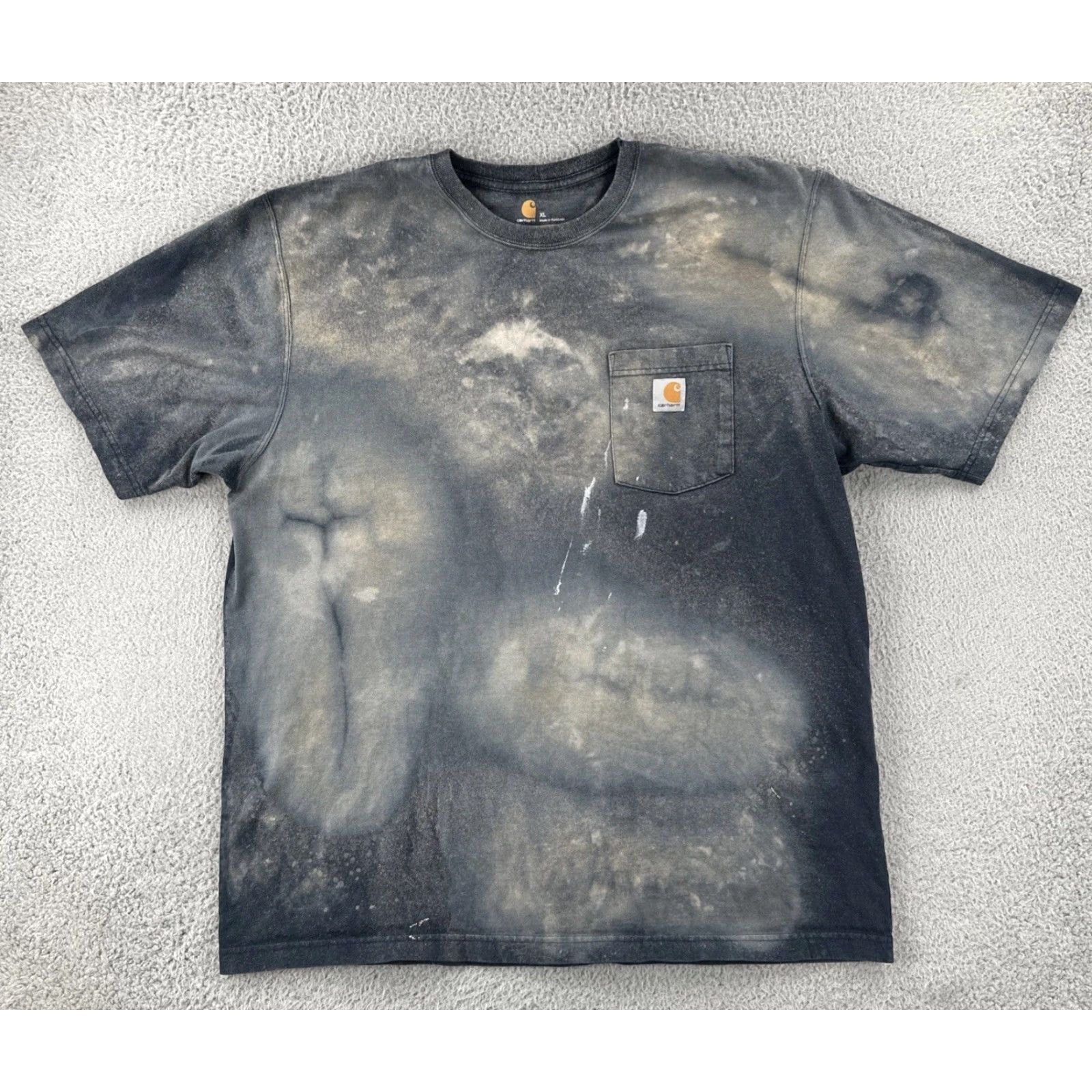 Carhartt Carhartt Original Fit Adult XL Bleach Stain Dyed Short Sleeve T Shirt Workwear Size US XL / EU 56 / 4 - 2 Thumbnail