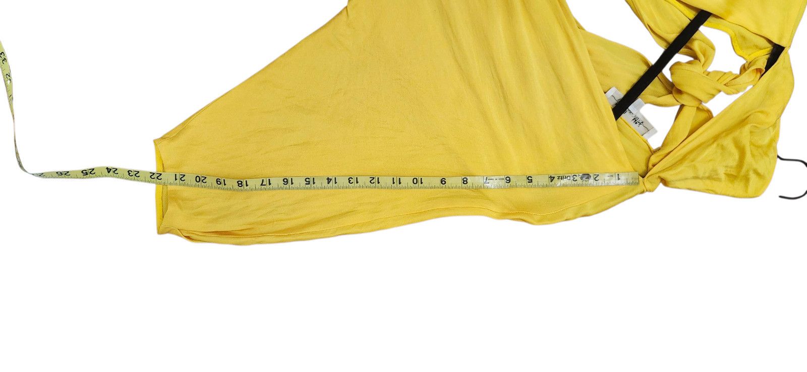 Diane von Furstenberg Diane von Furstenberg Yellow Draped 4 Silky Deep V Neck Size S / US 4 / IT 40 - 10 Thumbnail