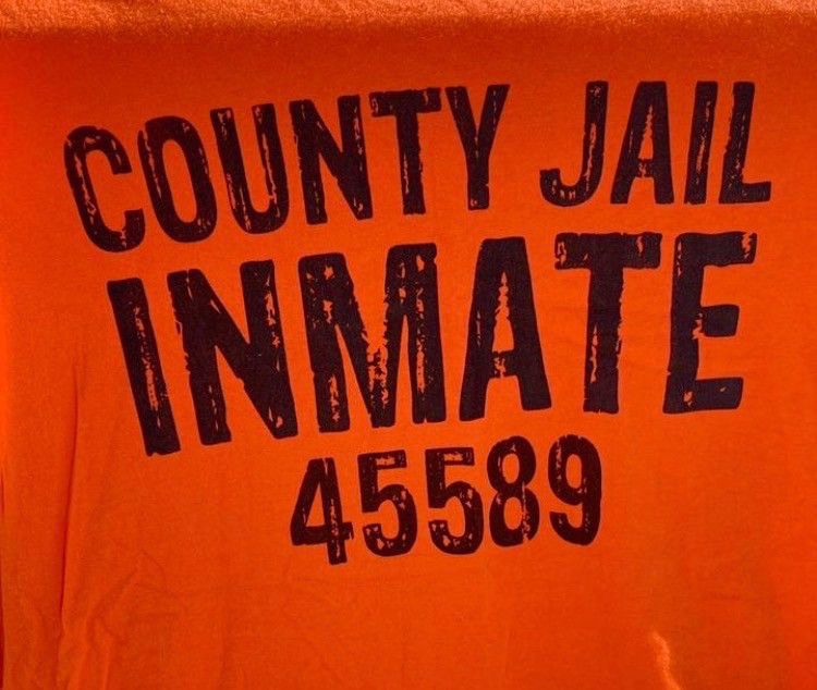 Port Authority Y2K County Jail Inmate 45589 Orange Tee M Size US XL / EU 56 / 4 - 3 Thumbnail