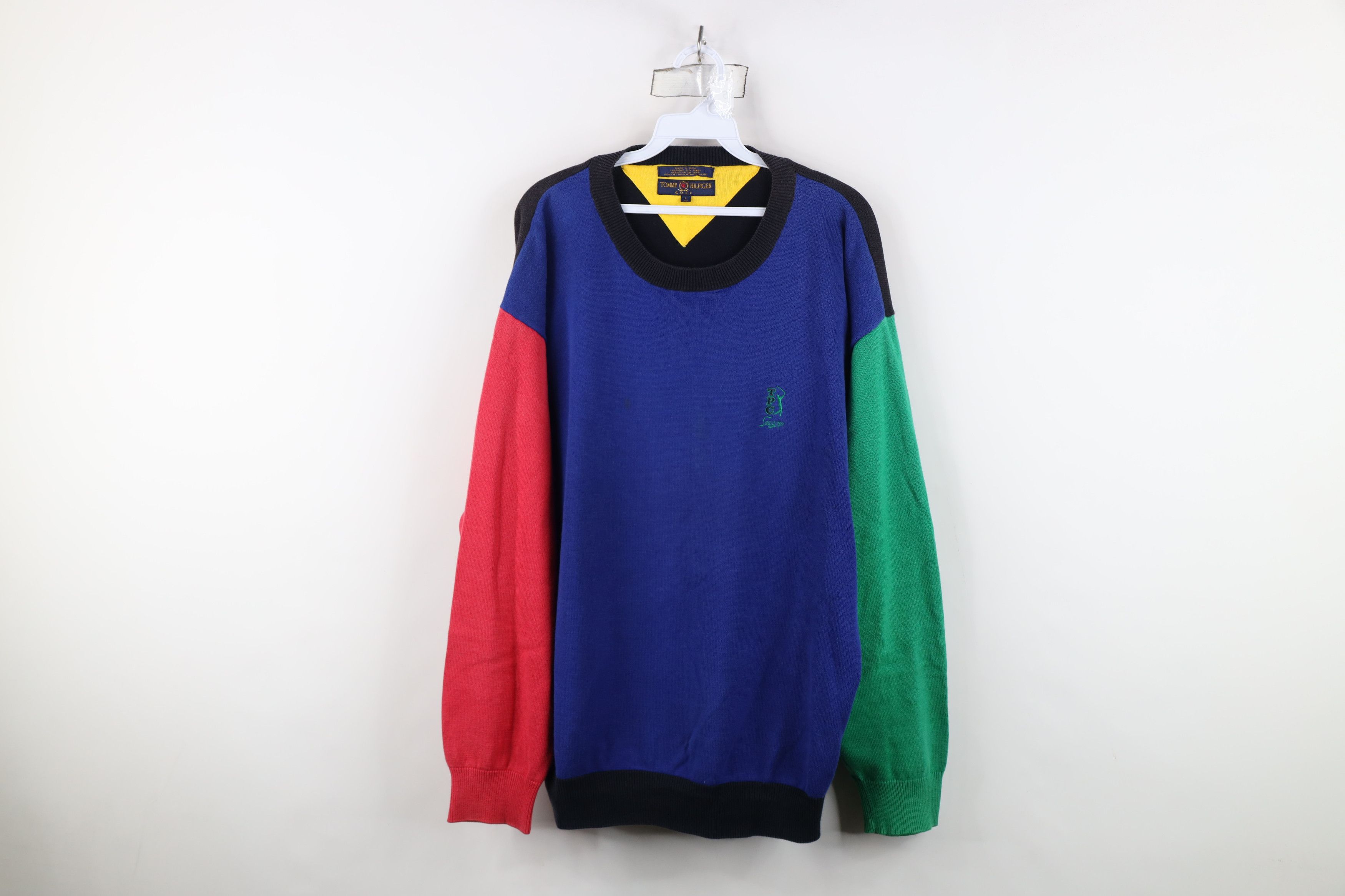 90s Tommy Jeans Colorblock Sweatshirt Tommy Hilfiger Sweaters
