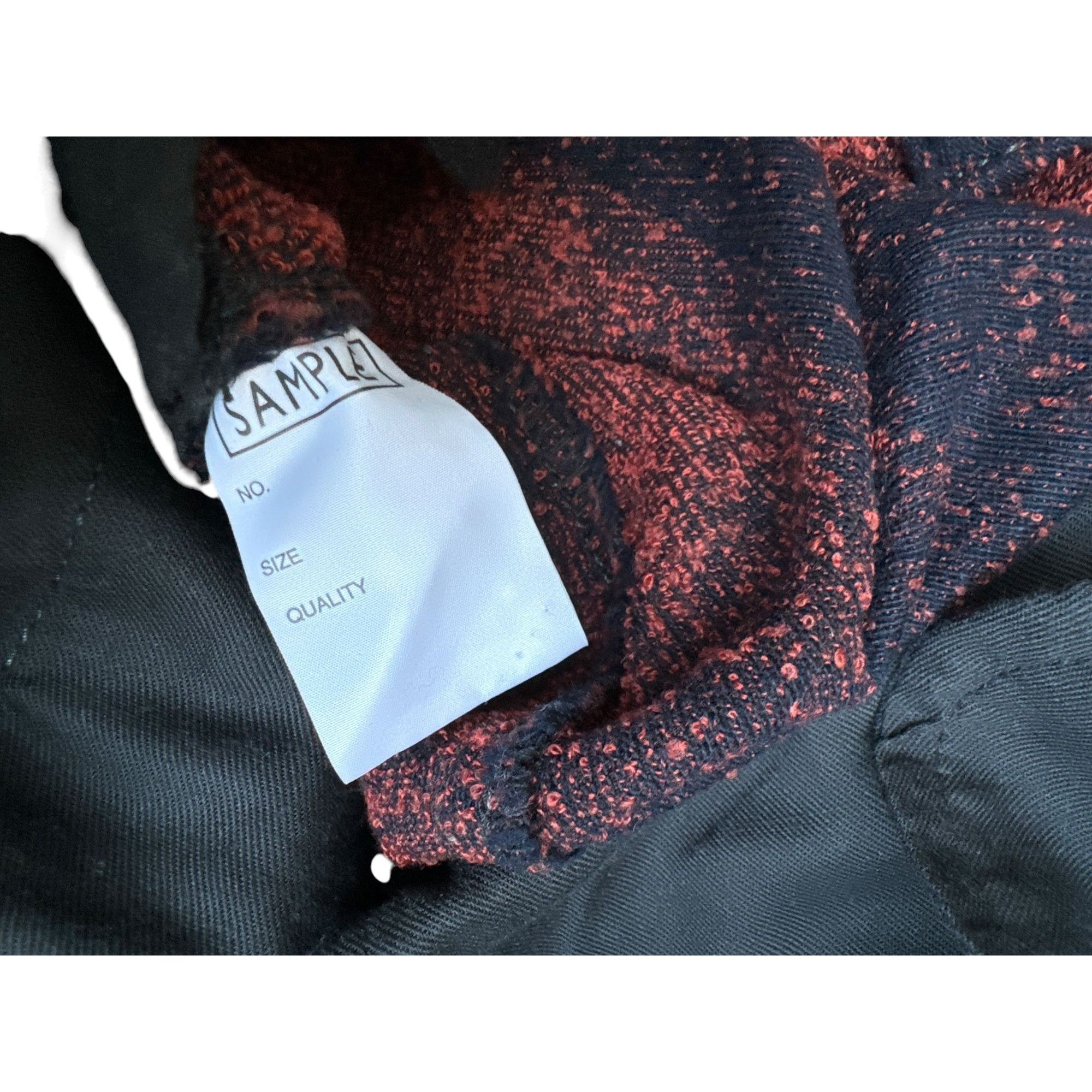Issey Miyake Red Black Jacquared Graphic Trousers Size US 33 - 7 Thumbnail