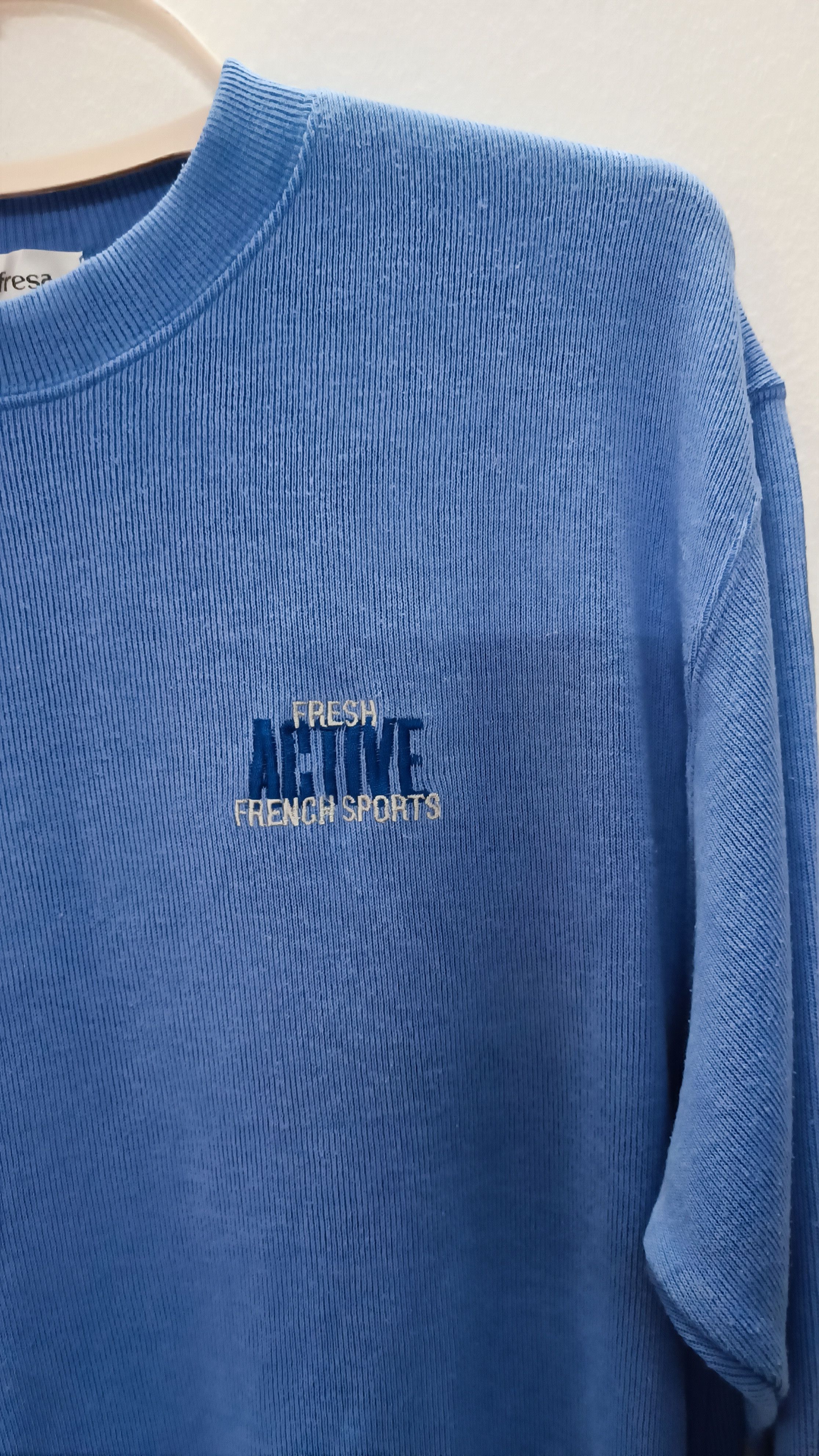 Designer × French Connection × Vintage Marca Fresa Blue Vintage Look Sweatshirts Size US L / EU 52-54 / 3 - 3 Thumbnail