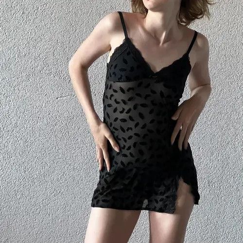 Japanese Brand × Vintage Women's translucent dress with feathers Size S / US 4 / IT 40 - 1 Thumbnail