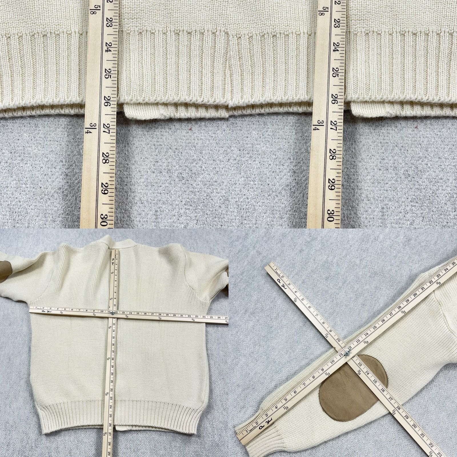 Vintage Vintage Glenhusky Cardigan Sweater XL Cream Wool Knit Elbow Pads Scotland Size US XL / EU 56 / 4 - 8 Thumbnail