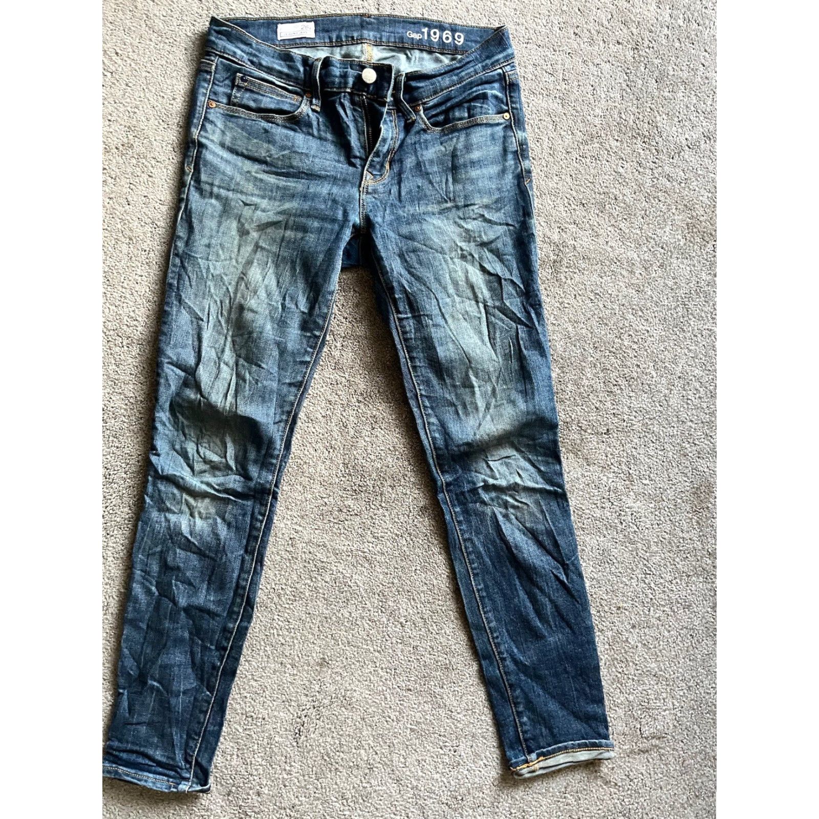 Gap Gap 1969 Legging Jean Womens 26S Blue Dark Wash Skinny Stretch Jeans Womens 26S Blue Dark Wash Skinny Stretch Size 26" / US 2 / IT 38 - 2 Thumbnail