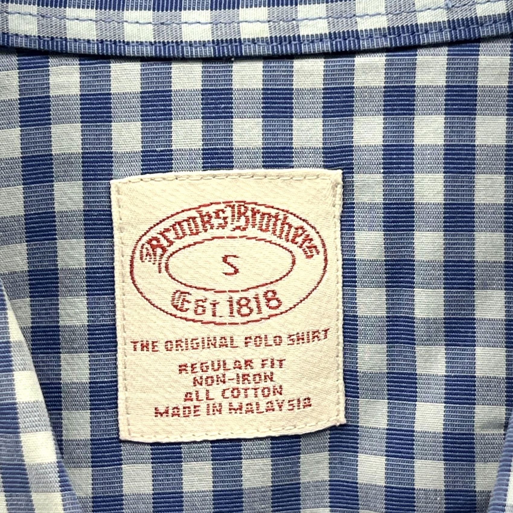 Brooks Brothers Brooks Brothers Shirt Mens S Blue Check Short Sleeve Button Front Casual Size US S / EU 44-46 / 1 - 5 Thumbnail