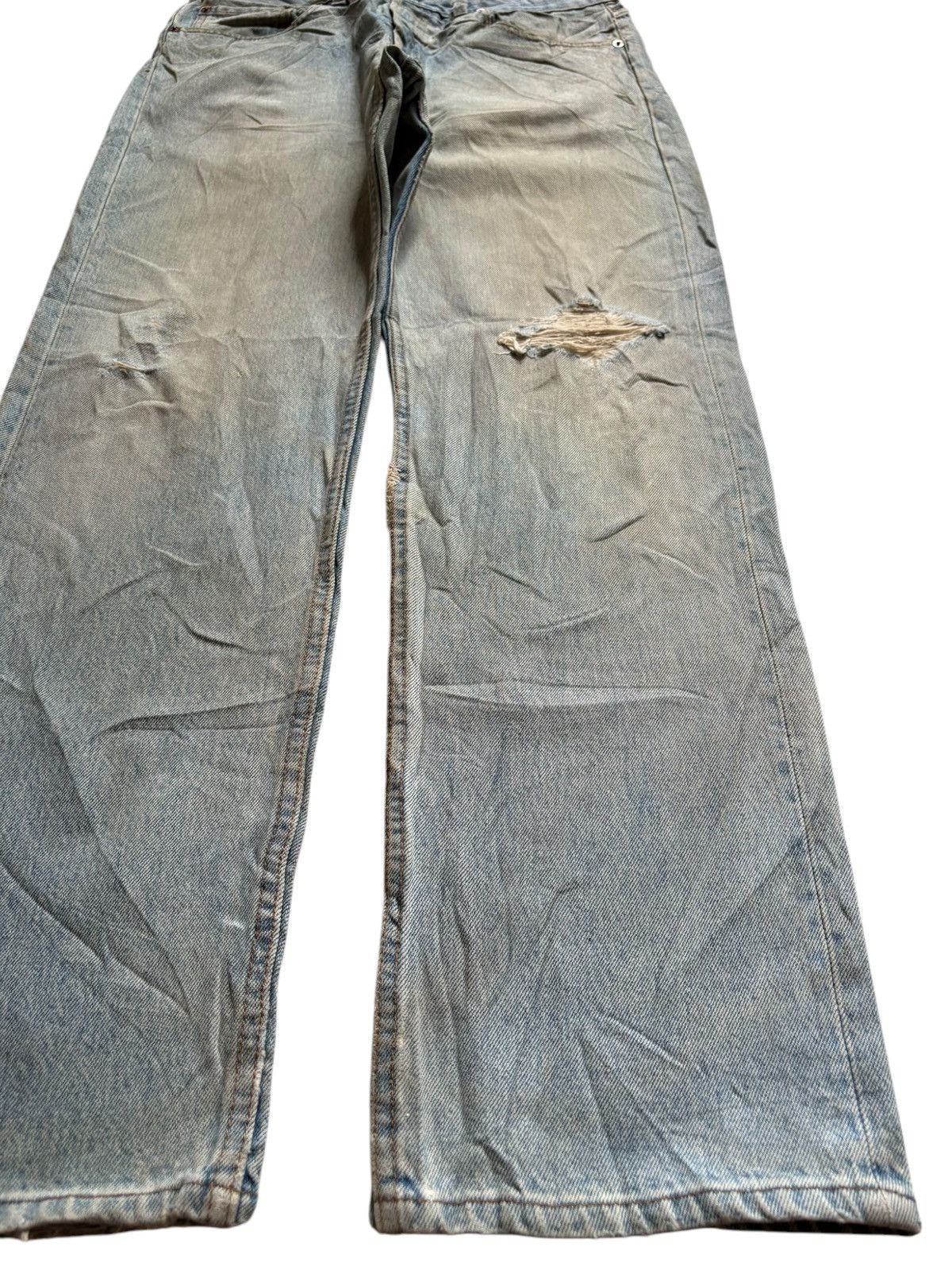 Levi's SALES🔥Vintage 90s Levis 501 Distressed Ripped Loose Jeans Size US 32 / EU 48 - 7 Thumbnail