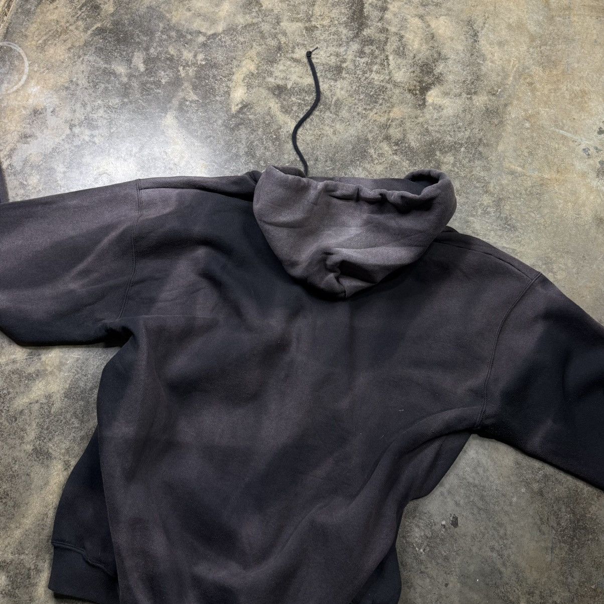 Vintage vintage black faded black baggy distressed zip up hoodie Size US XL / EU 56 / 4 - 6 Thumbnail