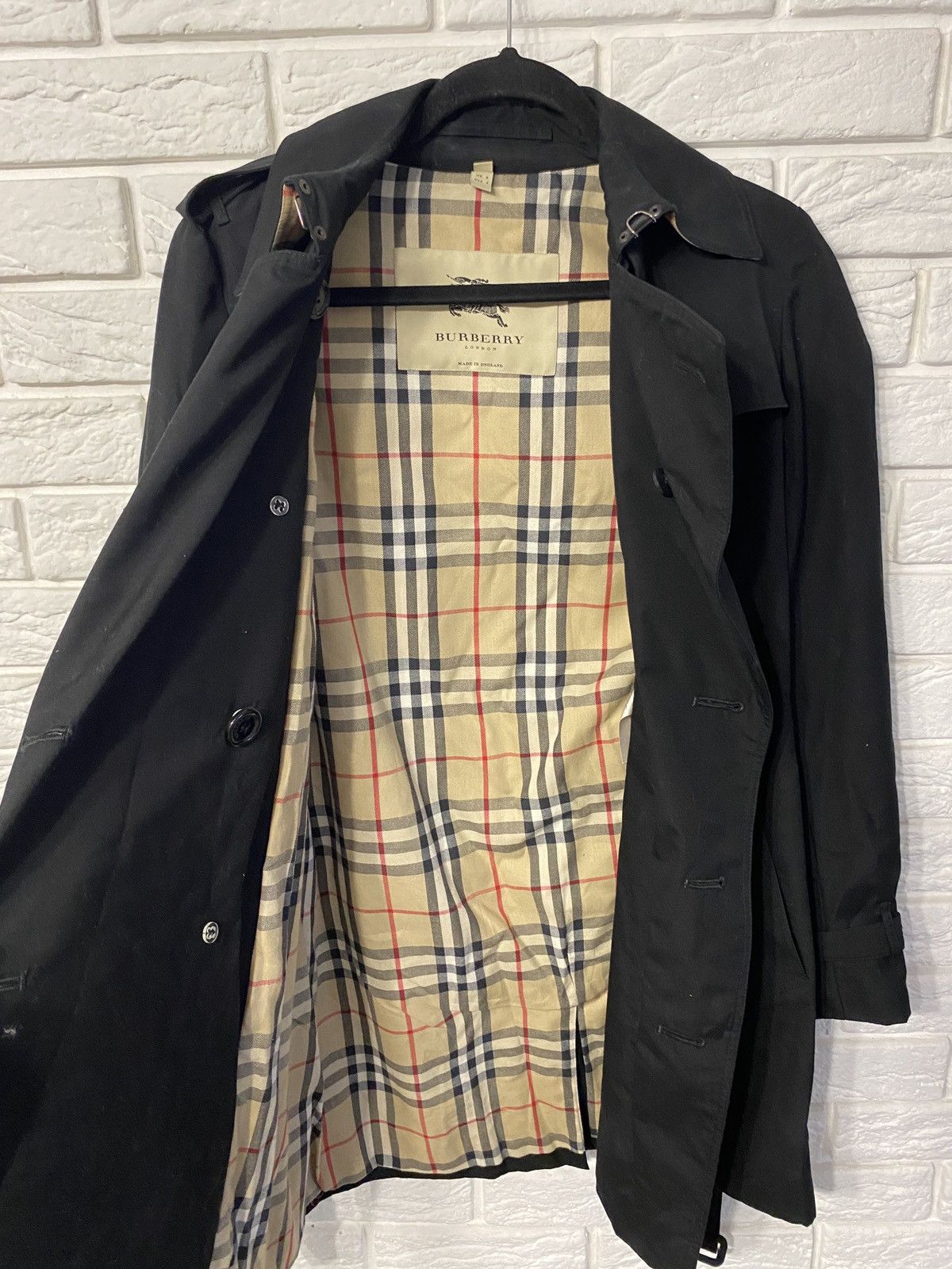 Burberry × Vintage Wonderful Black Burberry London luxury trench coat Size S / US 4 / IT 40 - 5 Thumbnail