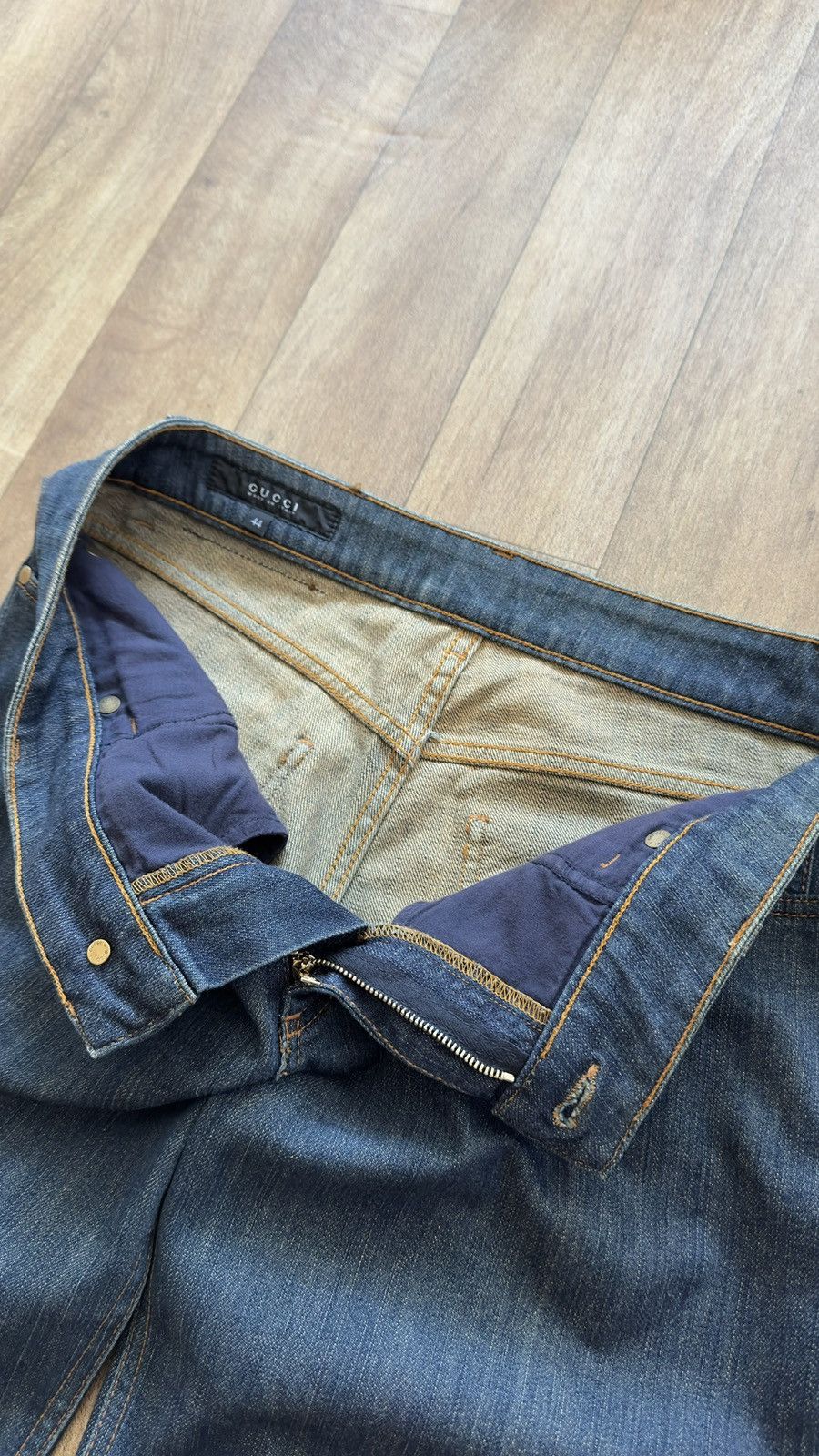 Gucci Gucci Archive Embroidered "G" Logo Denim Jeans Made in Italy Size 30" / US 8 / IT 44 - 14 Thumbnail
