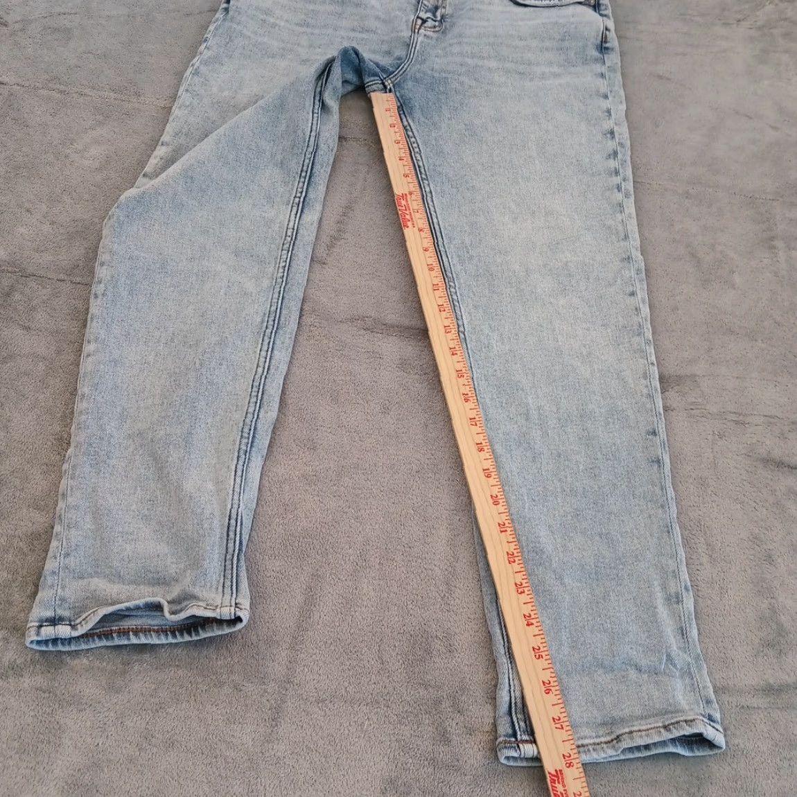 Vintage VIGOSS Thompson Tomboy Jeans Womens Size 32 Blue Light Wash Denim 33x28 Skinny Size 24" / US 00 / IT 34 - 5 Thumbnail