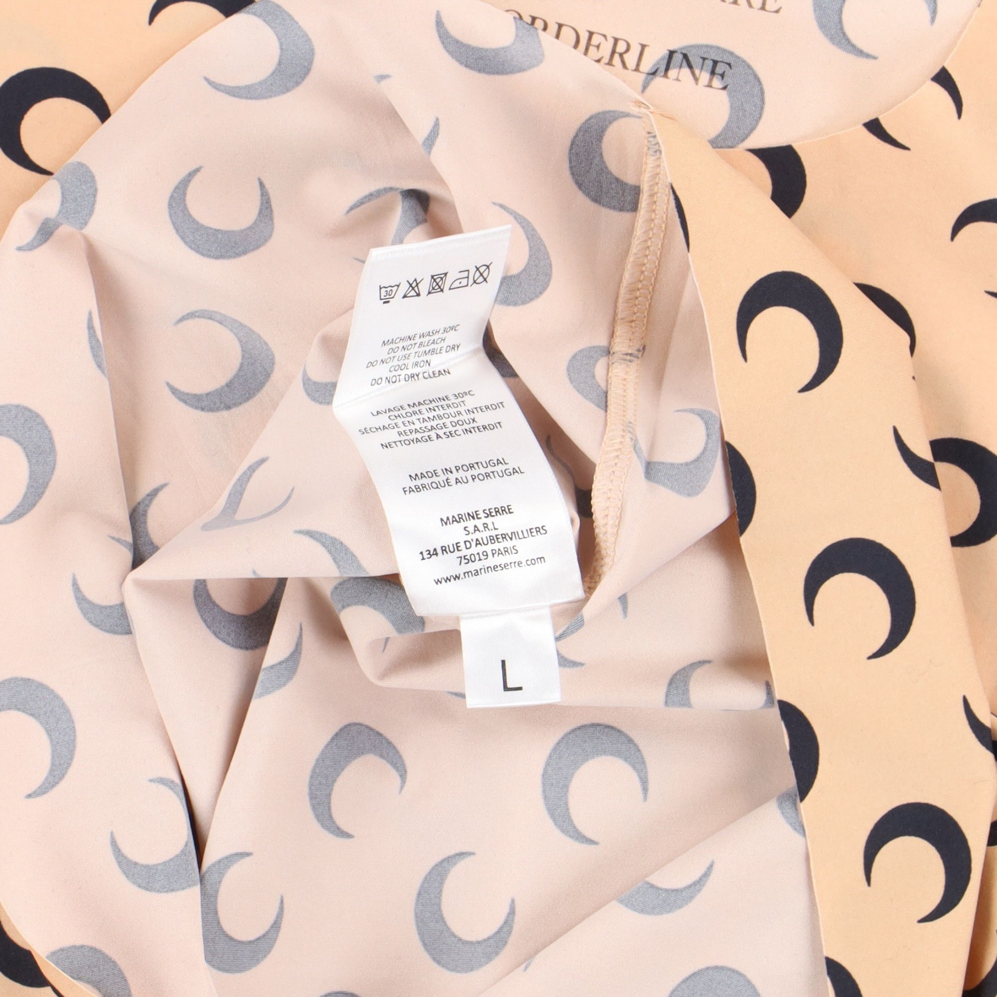 Marine Serre Pale Pink Borderline Moon Print Second Skin Top Size L / US 10 / IT 46 - 7 Thumbnail