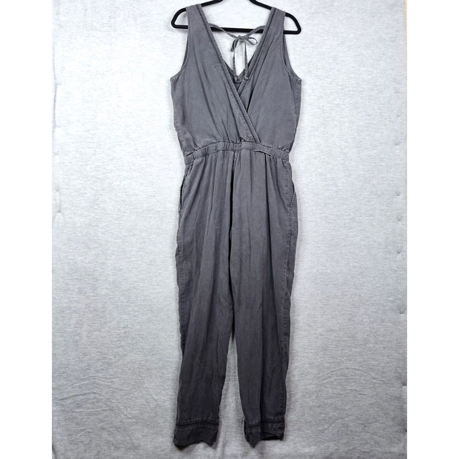 CLOT Cloth & Stone Women's Dark navy V-neck Cross Back Jumpsuit Size S Size 28" / US 6 / IT 42 - 4 Thumbnail