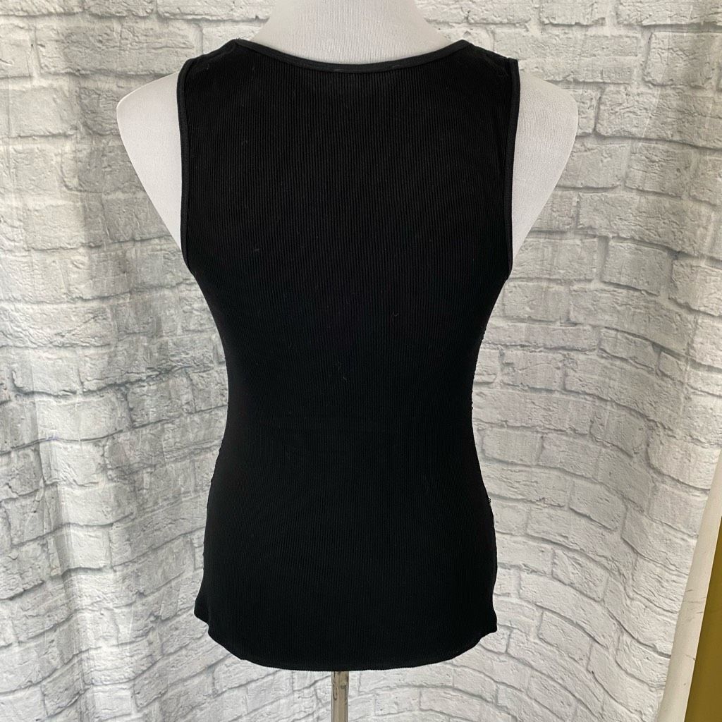 Express Express women M black sequin front ribbed tank top Size M / US 6-8 / IT 42-44 - 7 Thumbnail