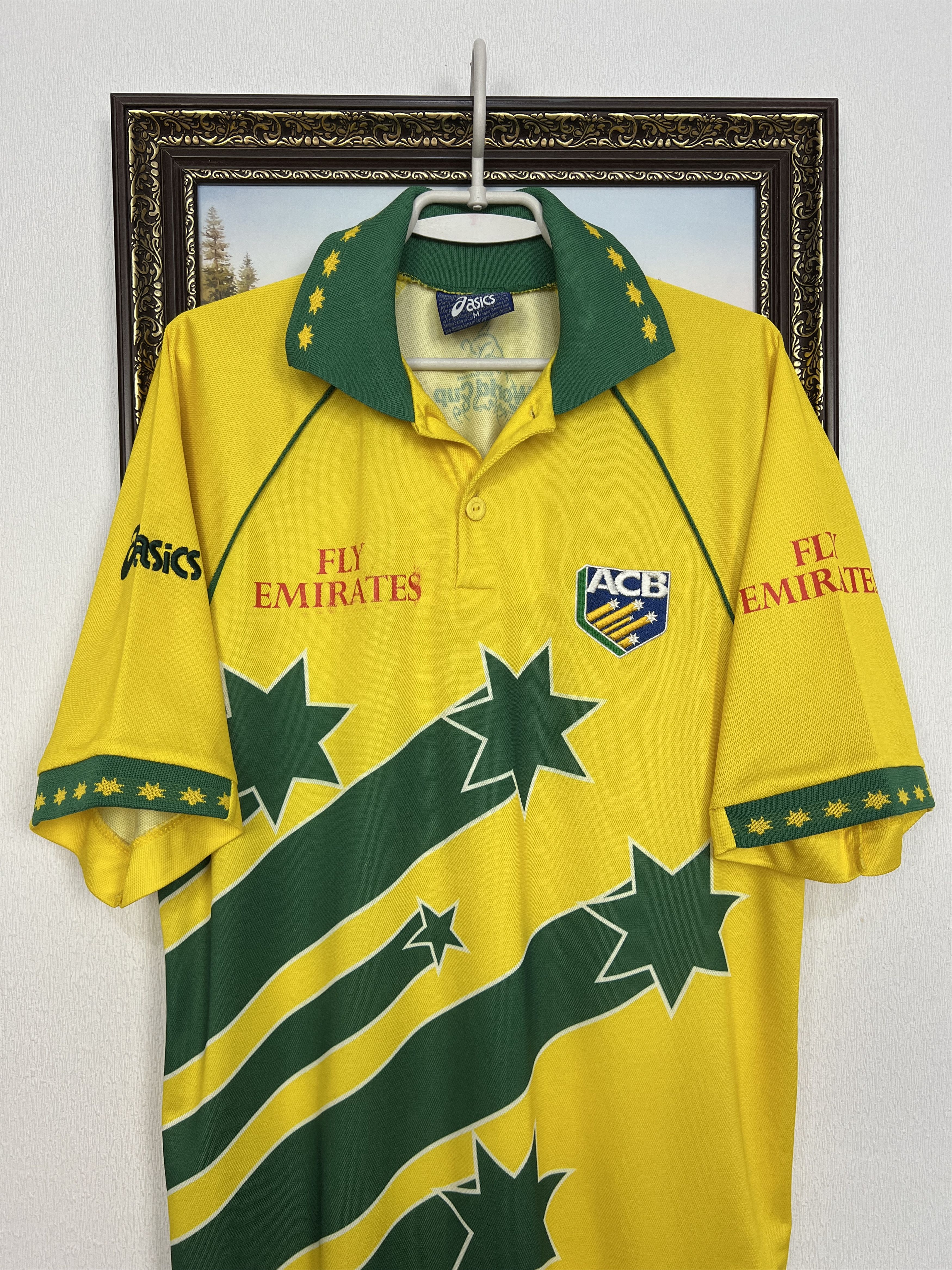 Asics Vintage 90's Australia World Cup Cricket Shirt Jersey Trikot Size US M / EU 48-50 / 2 - 2 Thumbnail