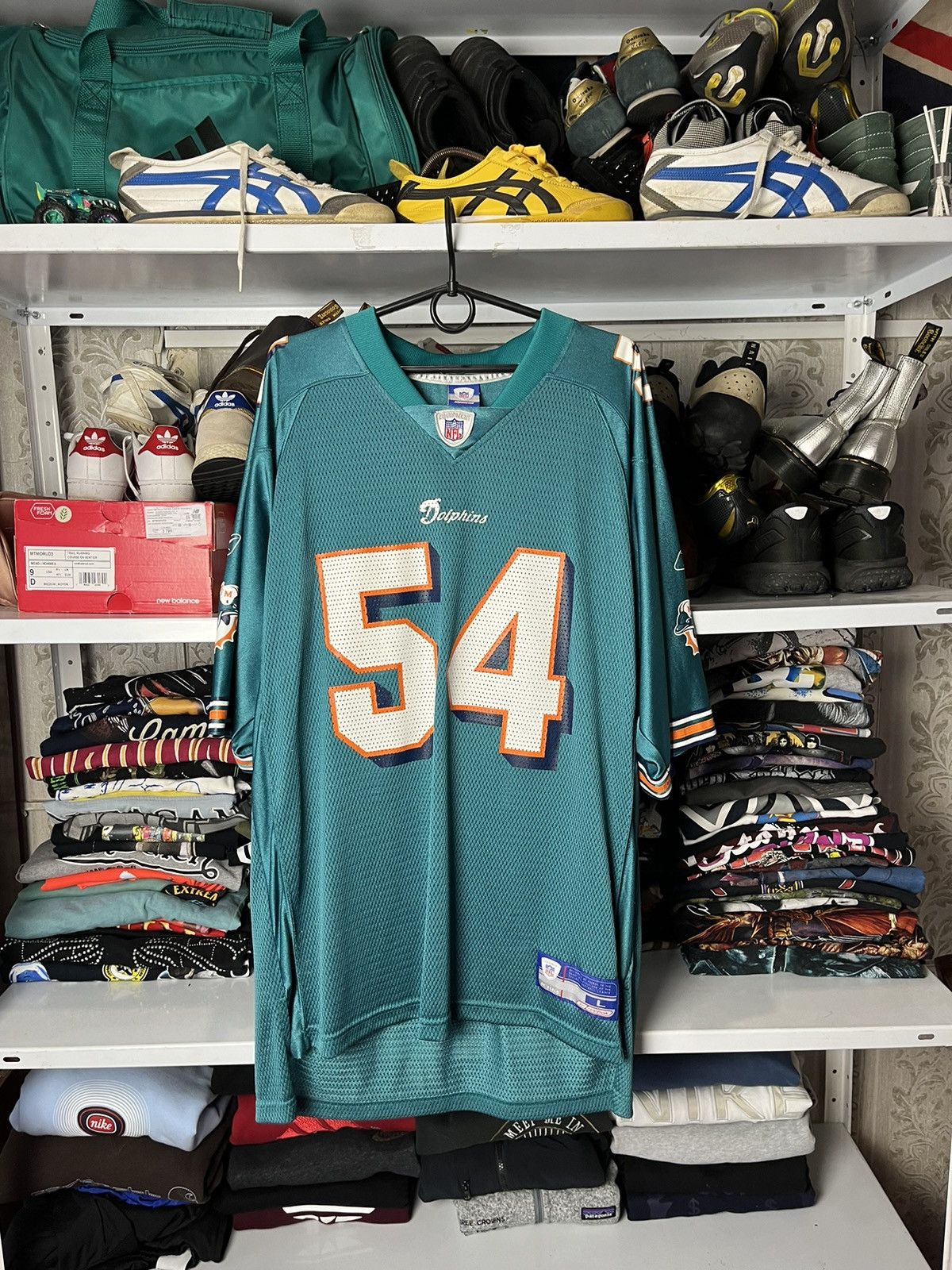 Reebok Vintage Miami Dolphins Jersey #54 Thomas NFL Football Reebok Size US L / EU 52-54 / 3 - 13 Thumbnail