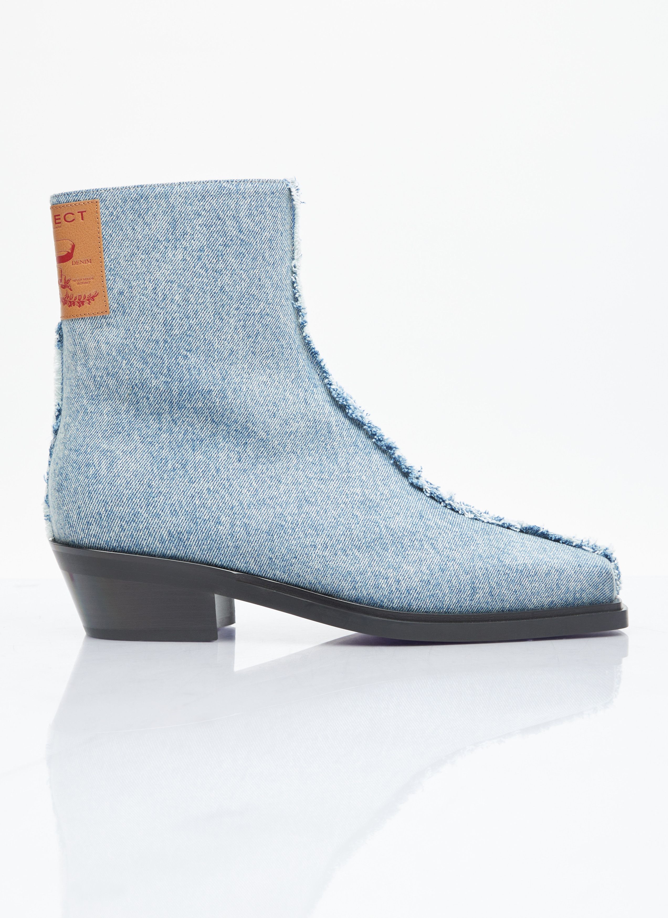 Y/Project Denim Ankle Boots Size US 7 / EU 40 - 1 Thumbnail