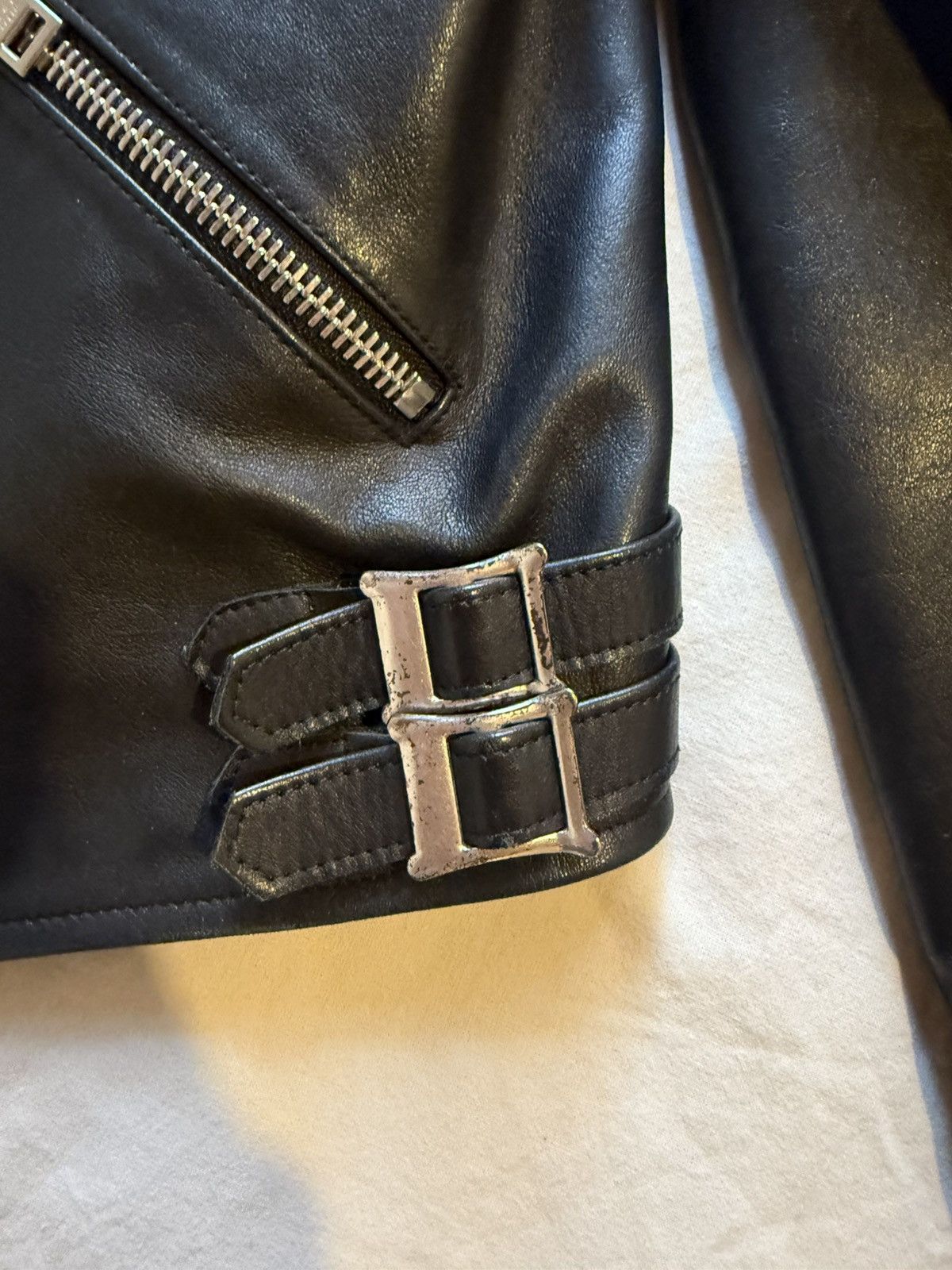 Sandro Sandro leather biker jacket Size US XL / EU 56 / 4 - 7 Thumbnail