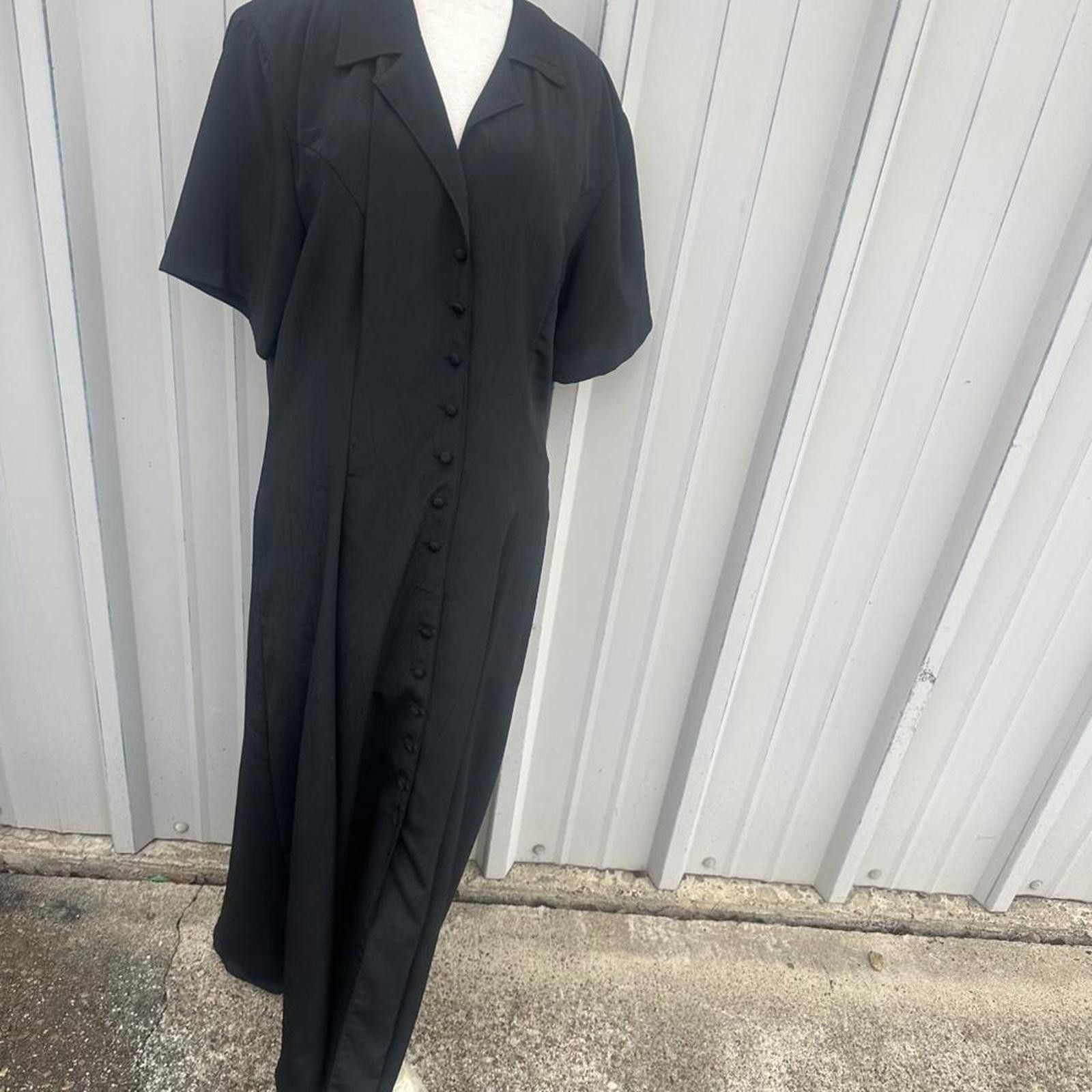 Other Black 80s midi dress glam #mididress Size L / US 10 / IT 46 - 2 Thumbnail
