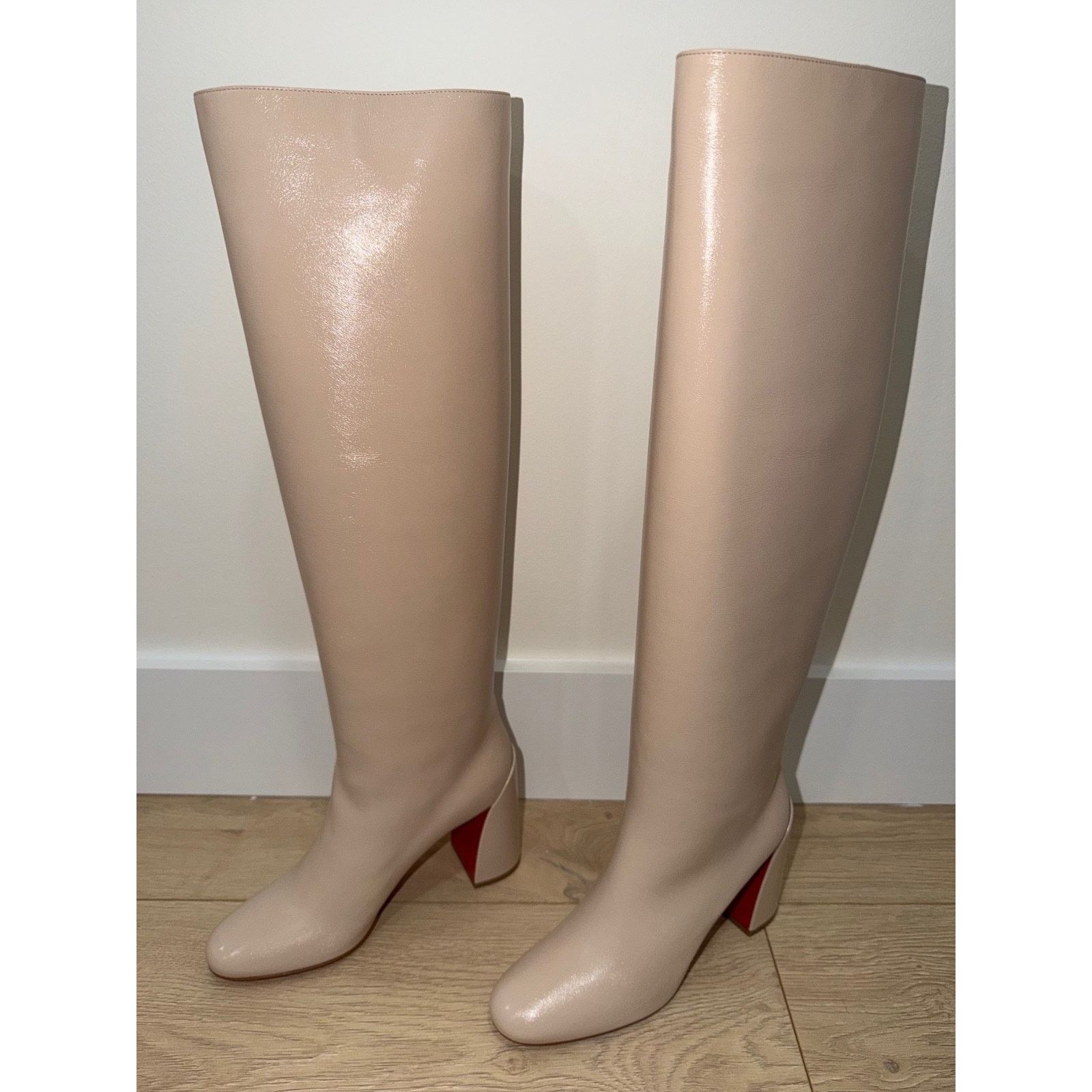 Christian Louboutin Christian Louboutin Janitta 85 Pearl Leather Knee Boot 38 Size US 8 / IT 38 - 17 Thumbnail
