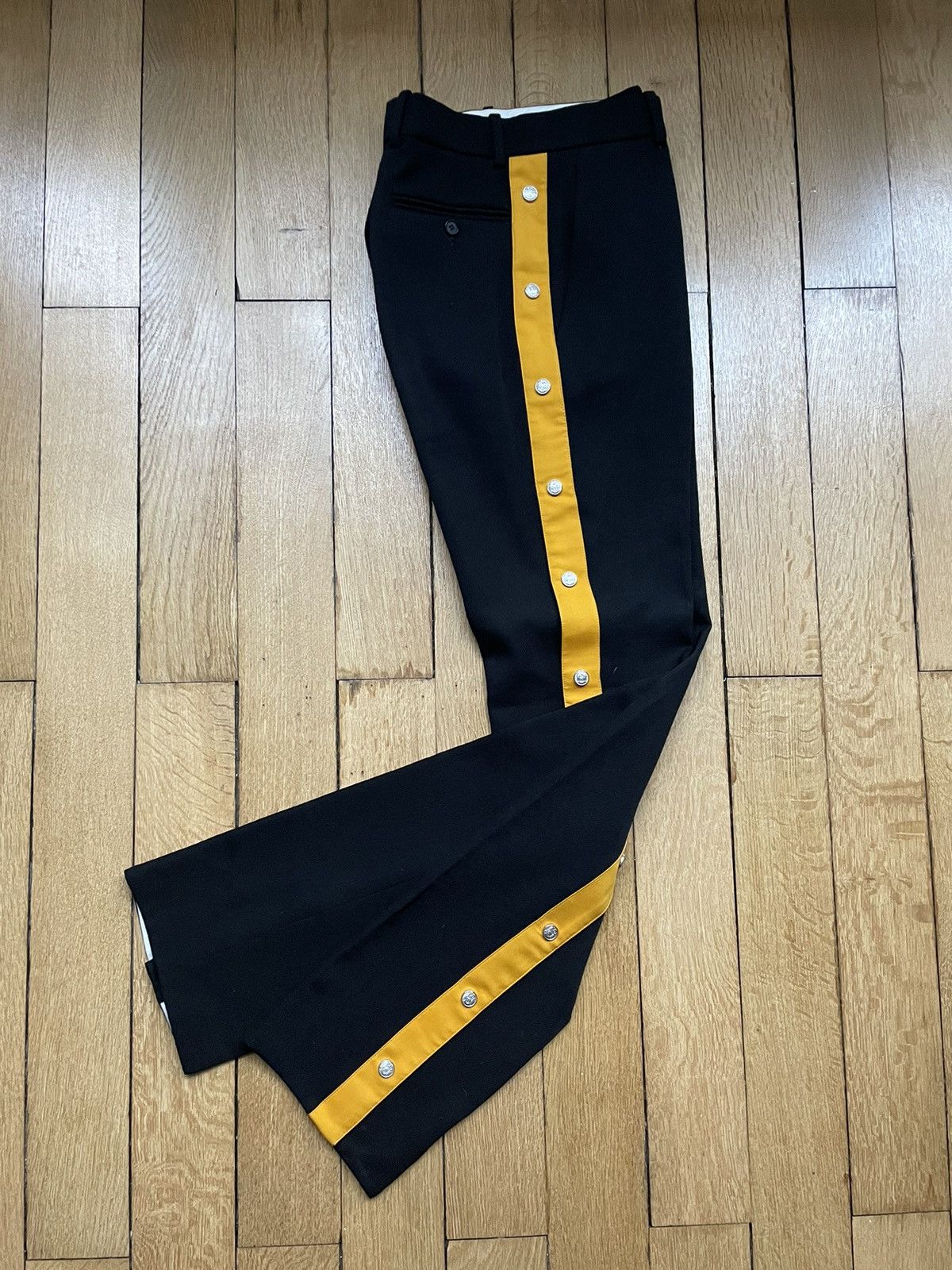 Calvin Klein 205W39NYC × Raf Simons Calvin Klein x Raf Simons Black Side Snaps Wool Trousers Size US 28 / EU 44 - 1 Thumbnail