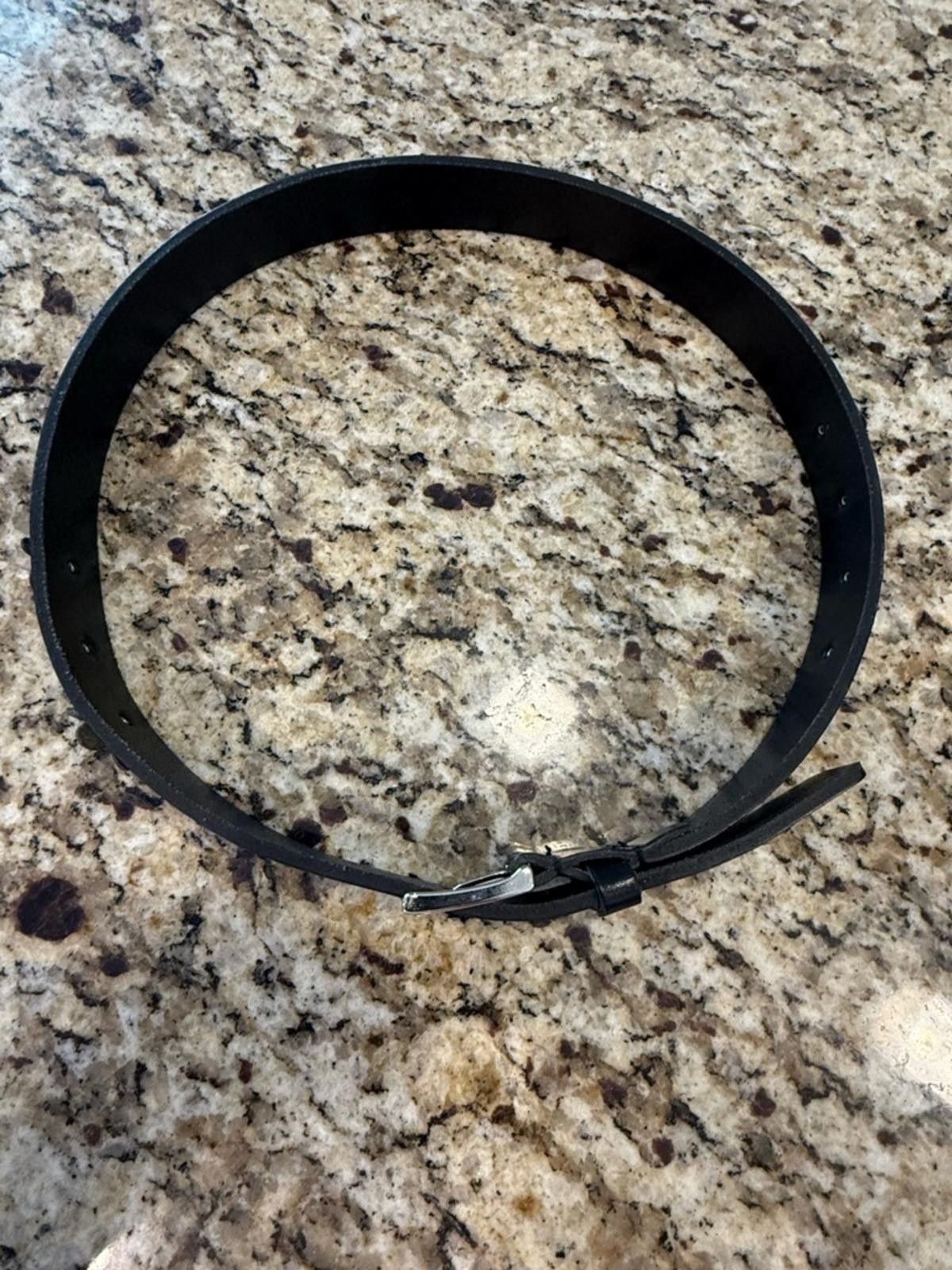Other Sangiorgio black floral leather belt silver buckle SZ SM Size ONE SIZE - 5 Thumbnail