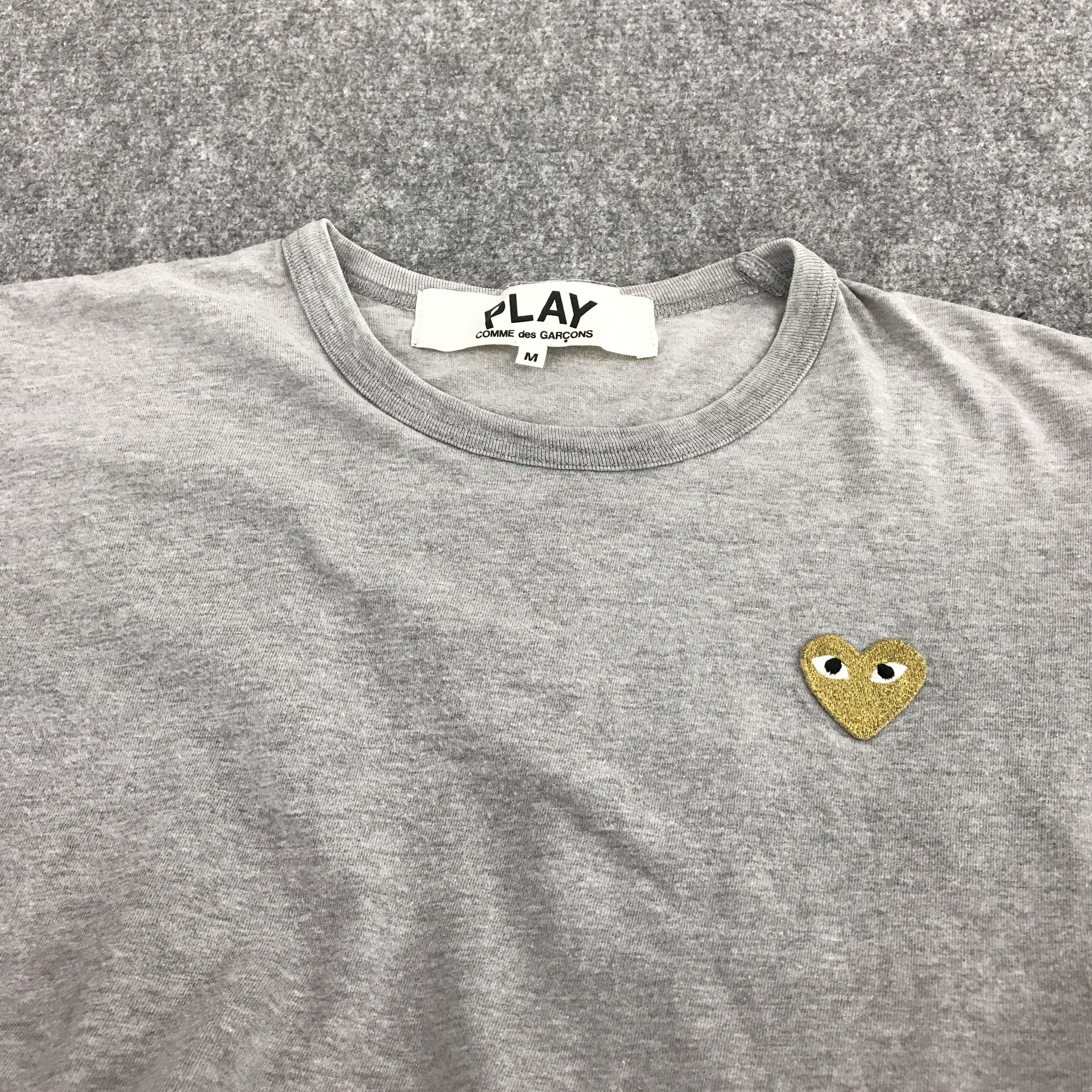 Comme des Garcons Homme Plus × Comme des Garcons PLAY PLAY COMME DES GARCONS MINI GOLD LOVE DESIGN TSHIRTS Size US M / EU 48-50 / 2 - 7 Thumbnail