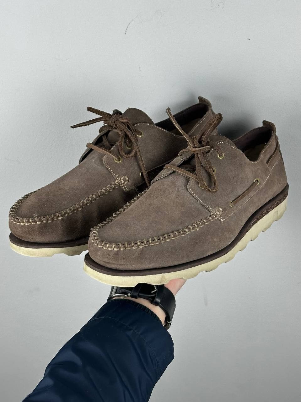 Clarks Clarks Wallabee Dakin Row Suede Beige Tan Slip Ons Size US 11.5 / EU 44-45 - 1 Thumbnail