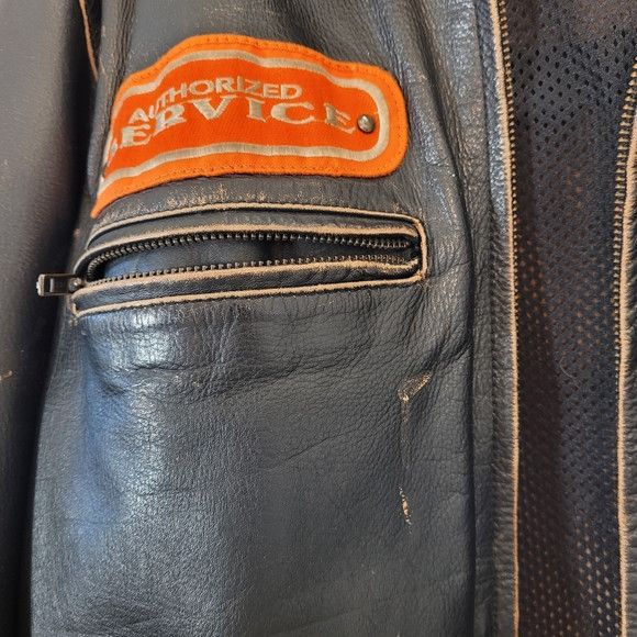 Vintage Rare Vintage Mens Leather Jacket Union Oil Patch - Size M Size US M / EU 48-50 / 2 - 9 Thumbnail
