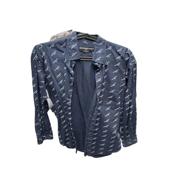 Balenciaga Letter Print Long Sleeve Shirt