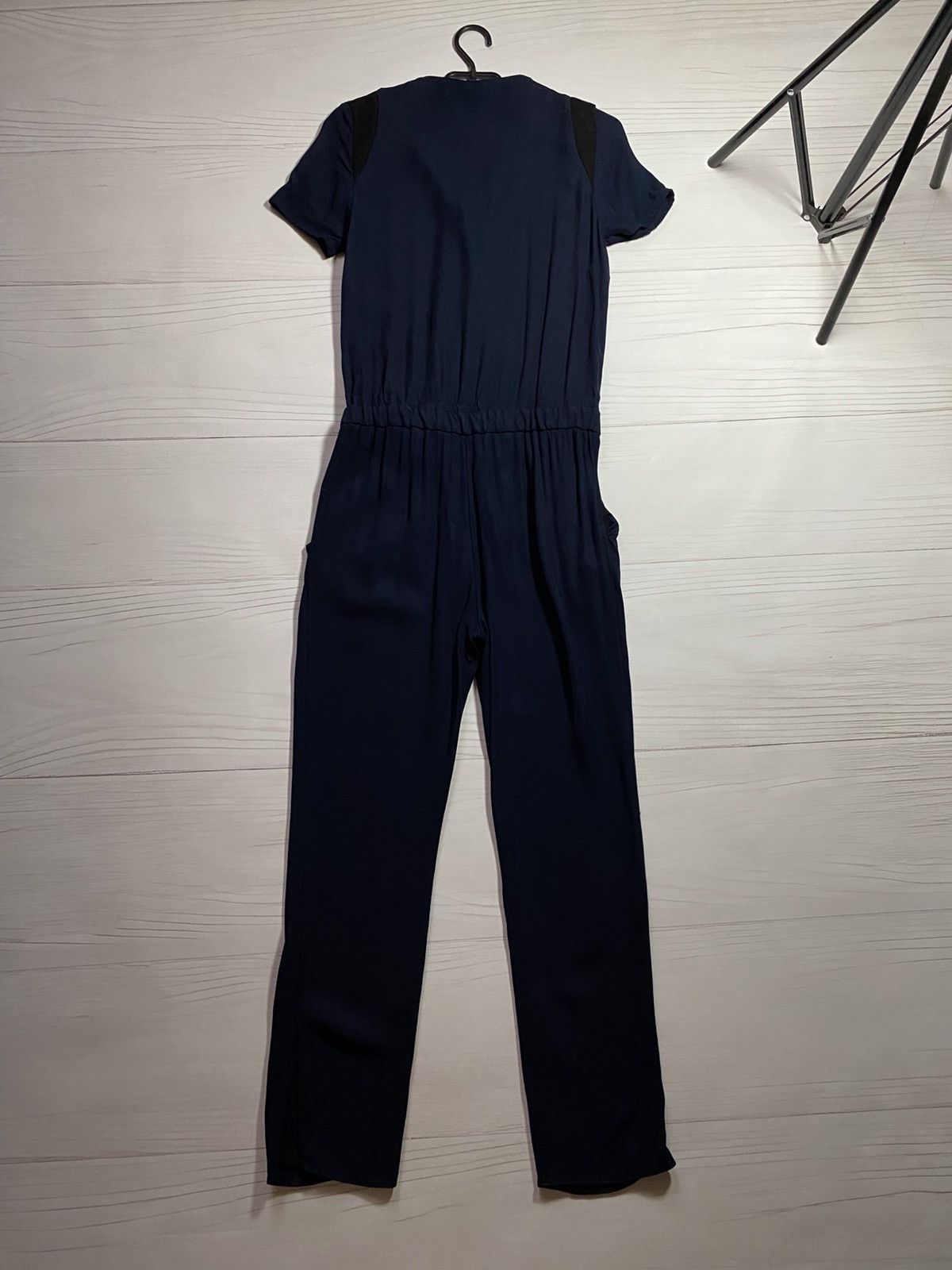 Sezane Sézane × La Redoute Minimal Navy Button Jumpsuit Size ONE SIZE - 2 Thumbnail