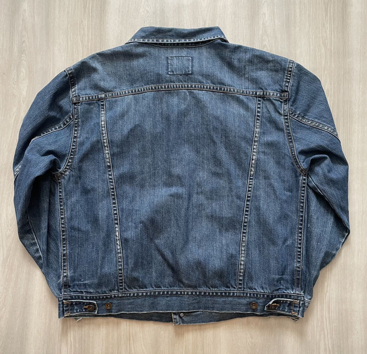 Old Navy VTG Y2K 07 Old Navy Denim Jacket Sz 2XL Trucker Distressed Size US XXL / EU 58 / 5 - 7 Thumbnail