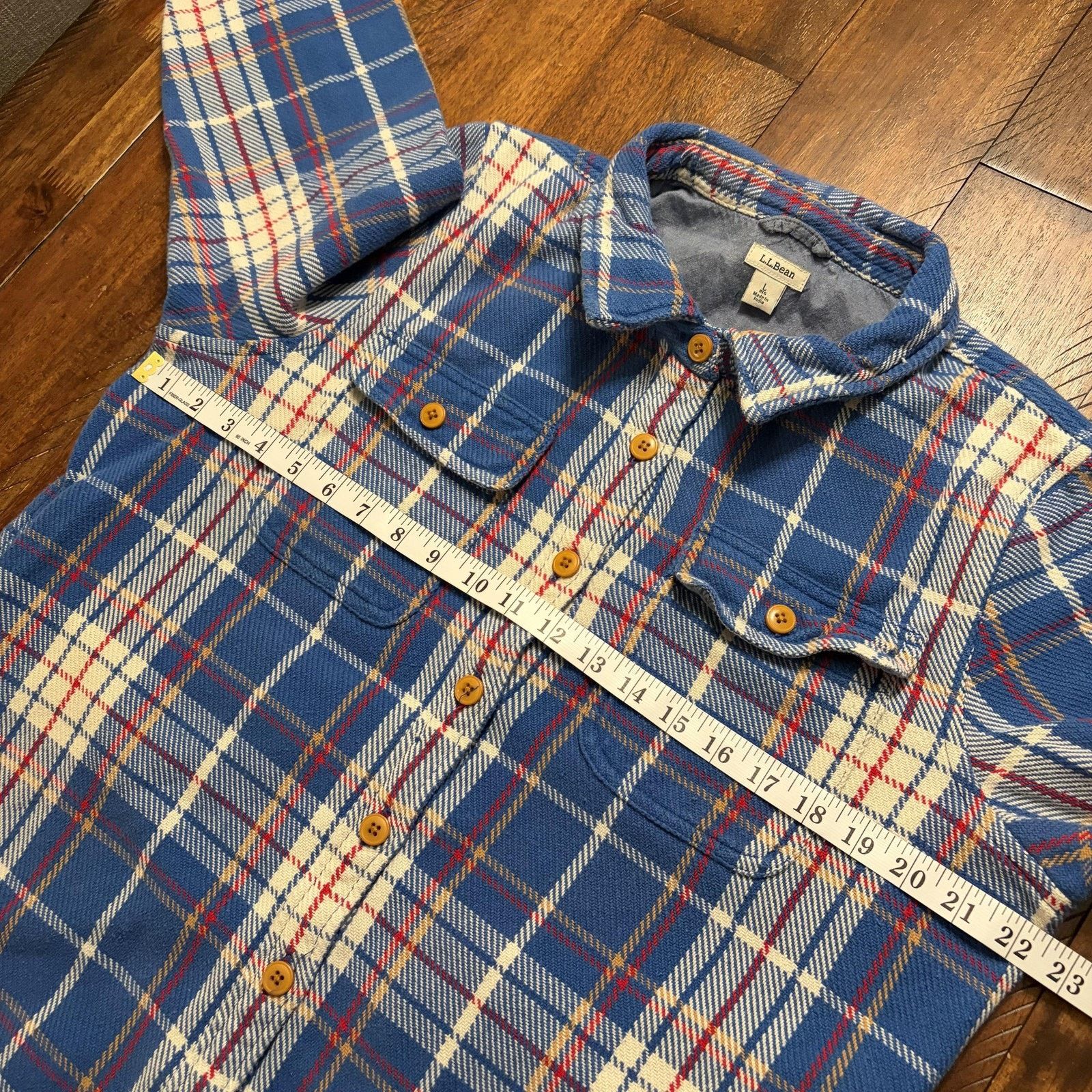 L.L. Bean L.L.Bean Shirt Womens L Flannel Lined Button Front Pockets Size L / US 10 / IT 46 - 9 Thumbnail