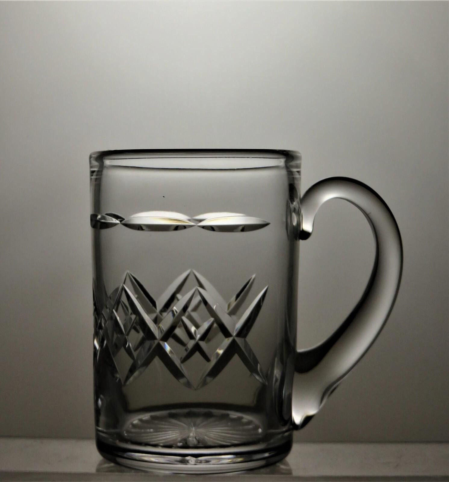 Tudor Tudor Crystal Cut Glass Beer Mug Tankard 4 1/4" Size ONE SIZE - 1 Thumbnail