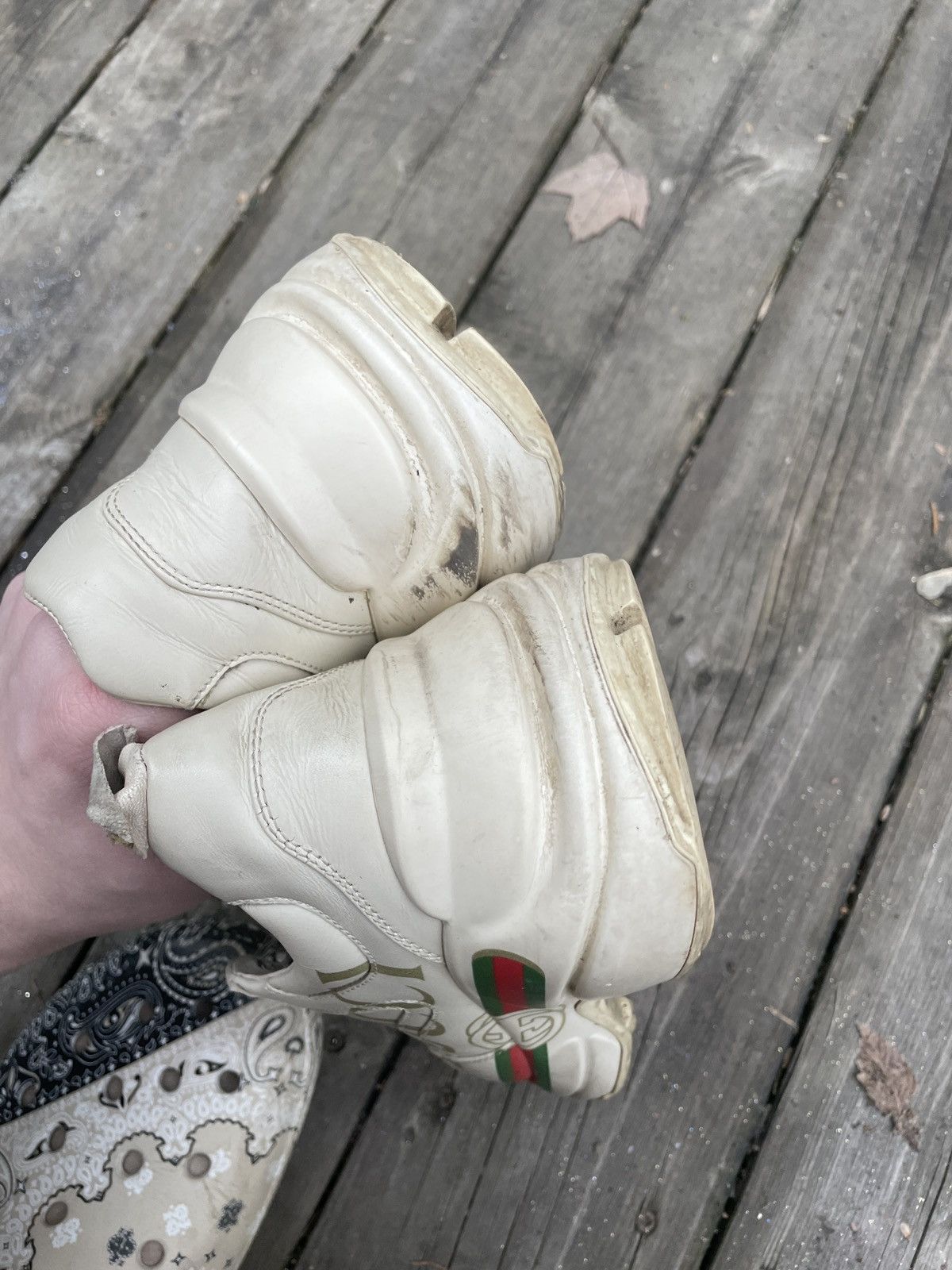 Gucci Gucci white and gray sneakers size 37 Size US 7 / IT 37 - 7 Thumbnail