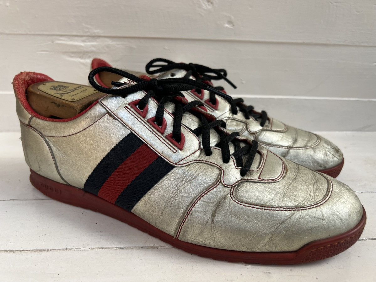 Gucci GUCCI Guccissima Silver Sneakers ITALY Mens Shoes 233334 Size US 9 / EU 42 - 3 Thumbnail