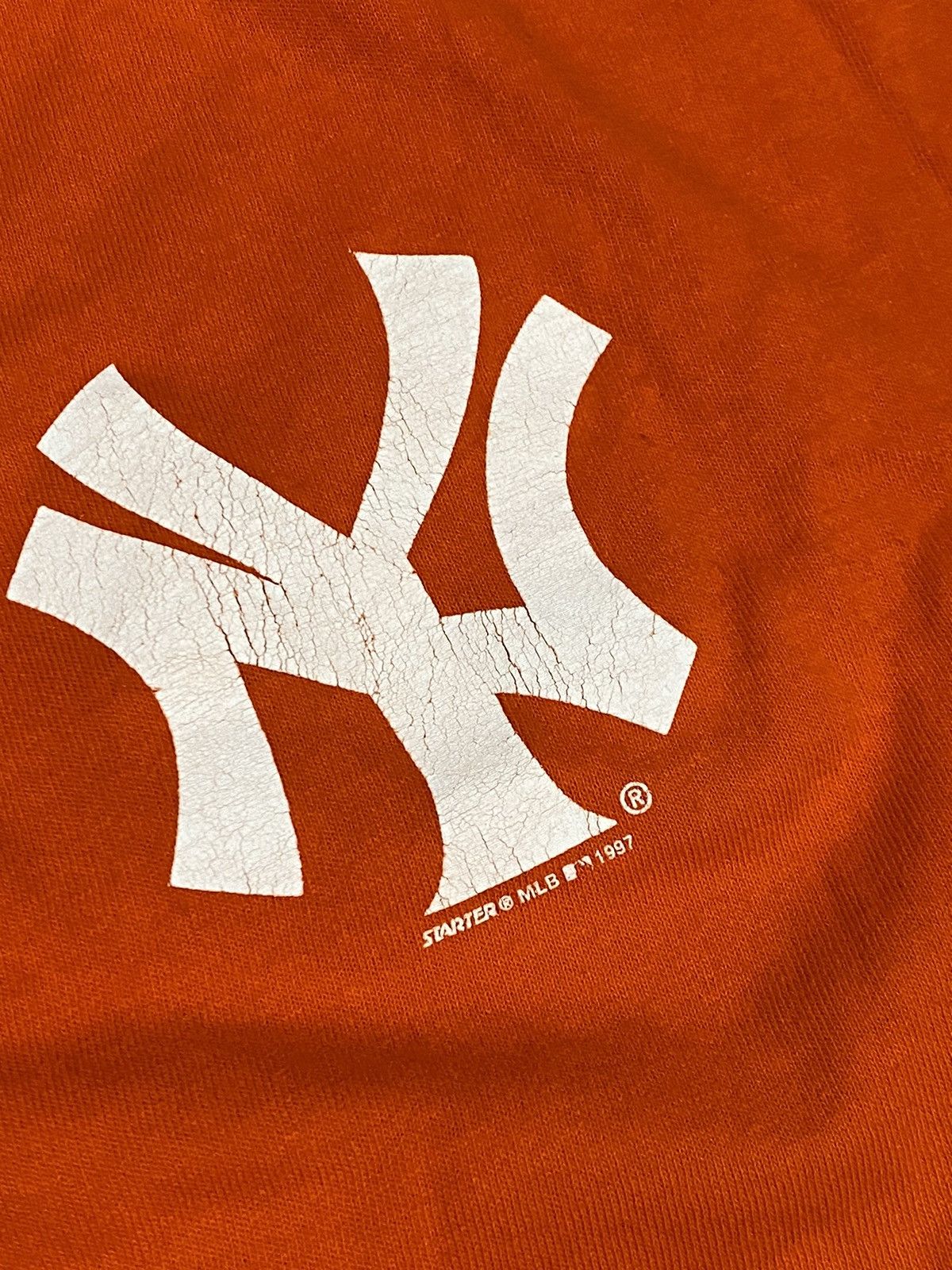 New York Yankees × Starter × Vintage Rare 1997 orange Yankees Tshirt XL Size US XL / EU 56 / 4 - 3 Thumbnail