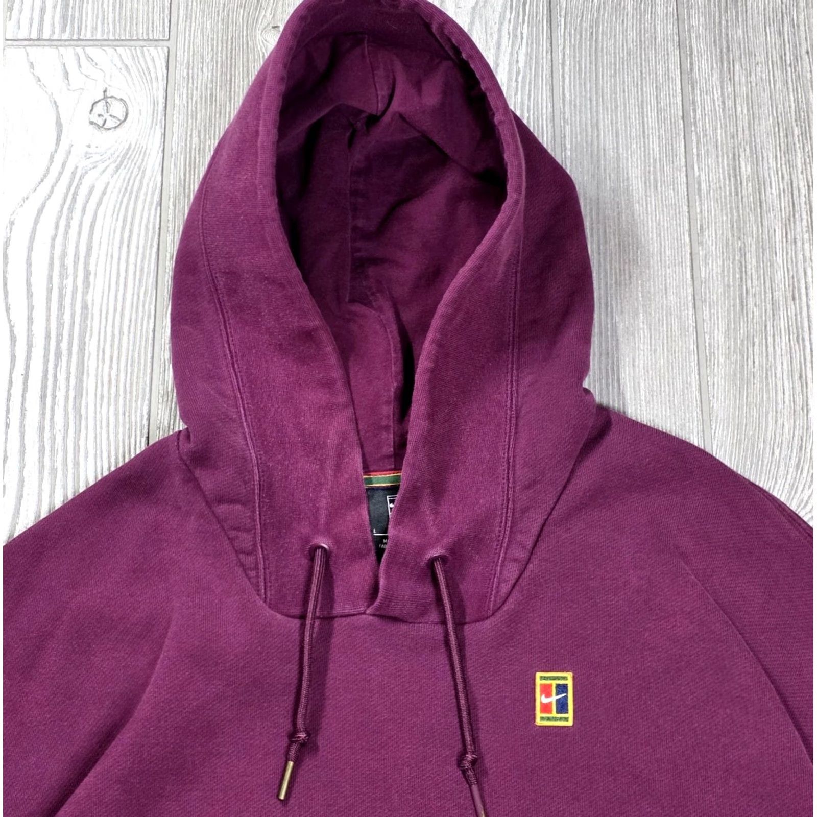 Nike Nike Challenge Court Hoodie Mens L Maroon Club Fleece Sweatshirt Cut Off Sleeve Size US L / EU 52-54 / 3 - 3 Thumbnail