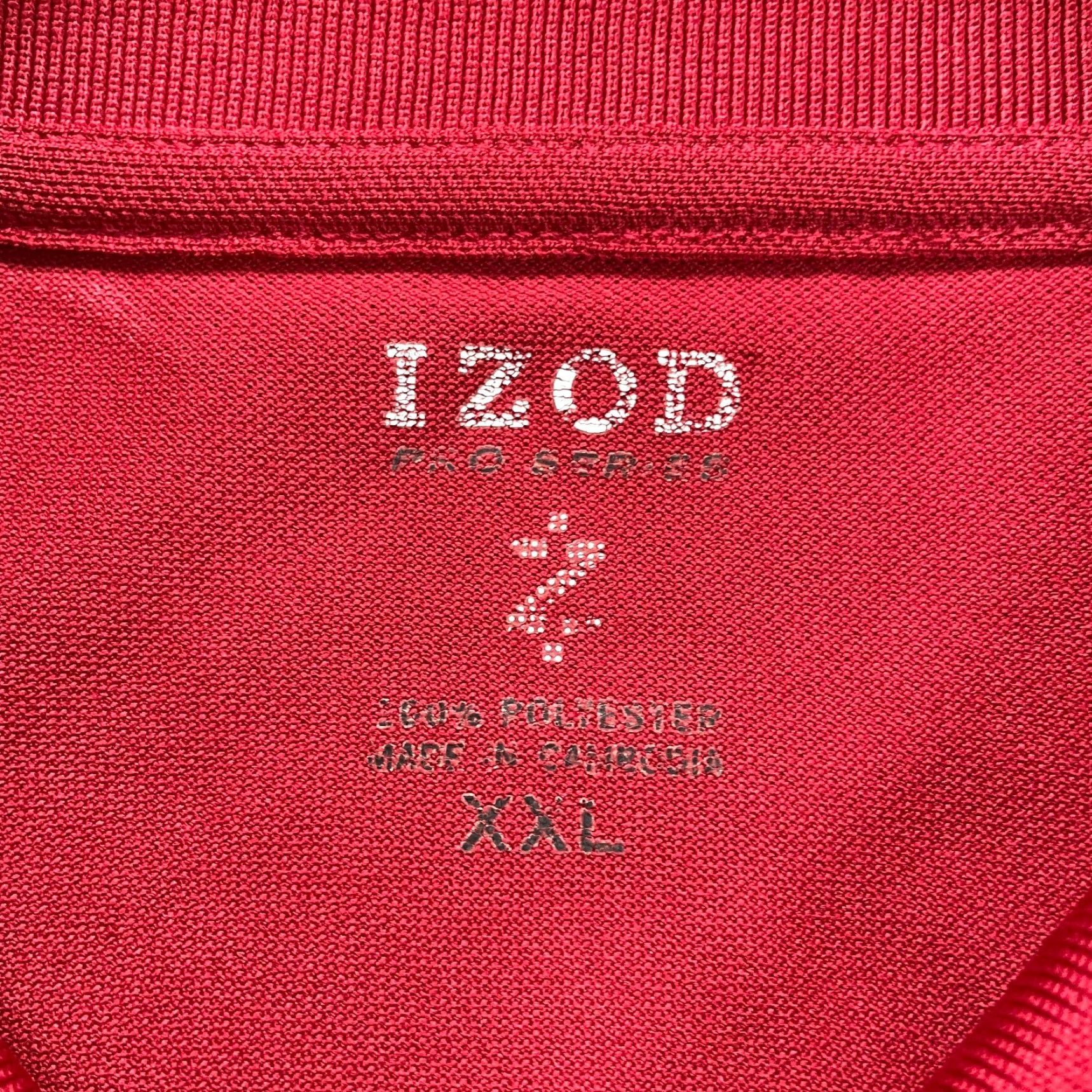 Izod IZOD Polo Shirt Mens XXL Red Polyester Collared Short Sleeve Active Size US XXL / EU 58 / 5 - 6 Thumbnail