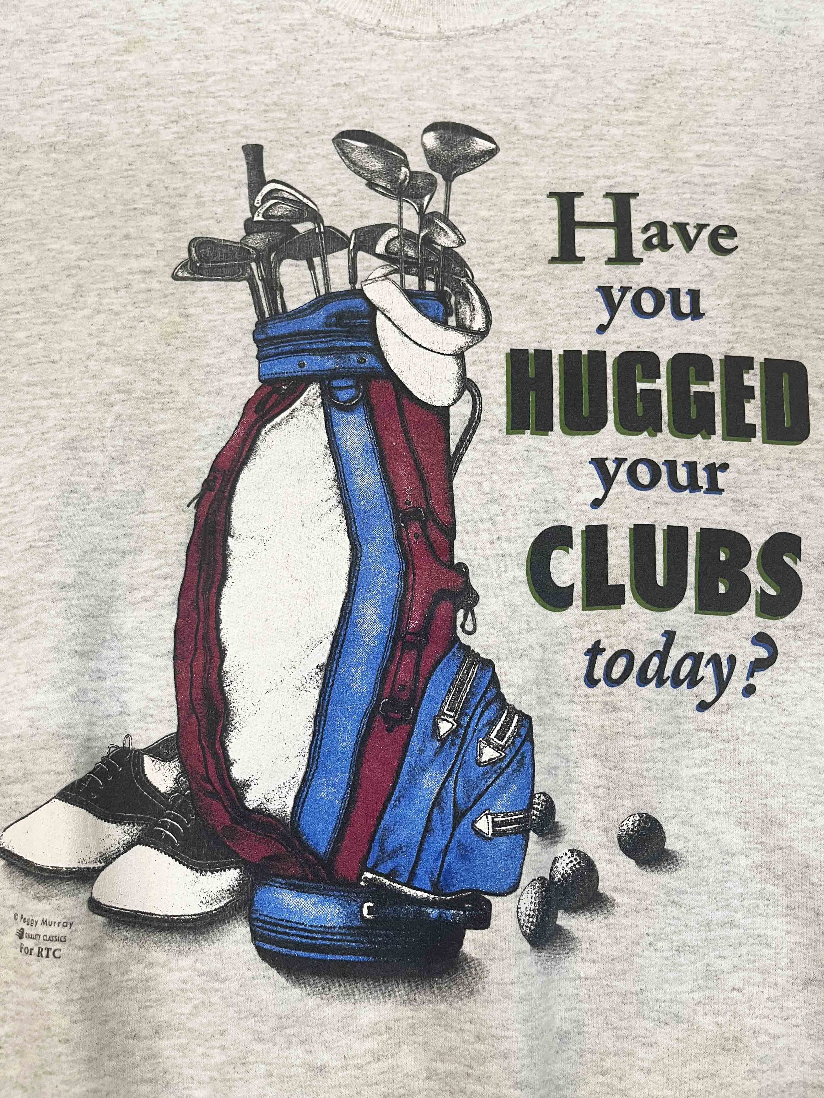 Hanes × Vintage Vintage Have You Hugged Your Clubs Today Crewneck Sweatshirt Size US XL / EU 56 / 4 - 2 Thumbnail