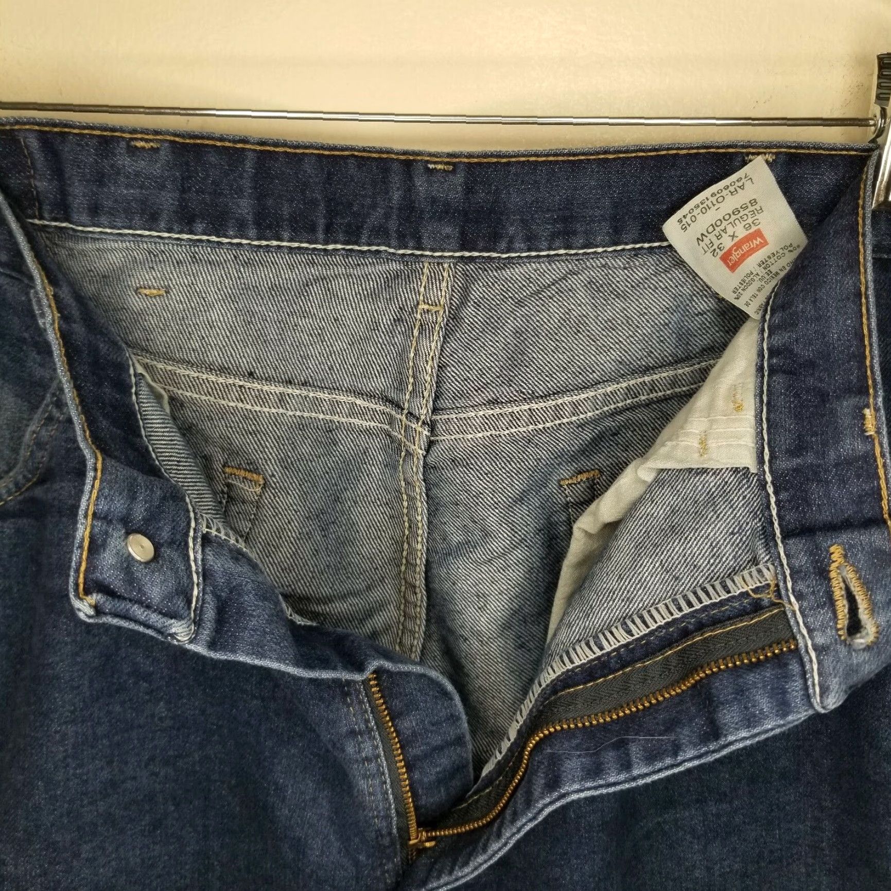Wrangler Wrangler Jeans Men 36x32 Blue Regular Fit Mens Size US 36 / EU 52 - 3 Thumbnail
