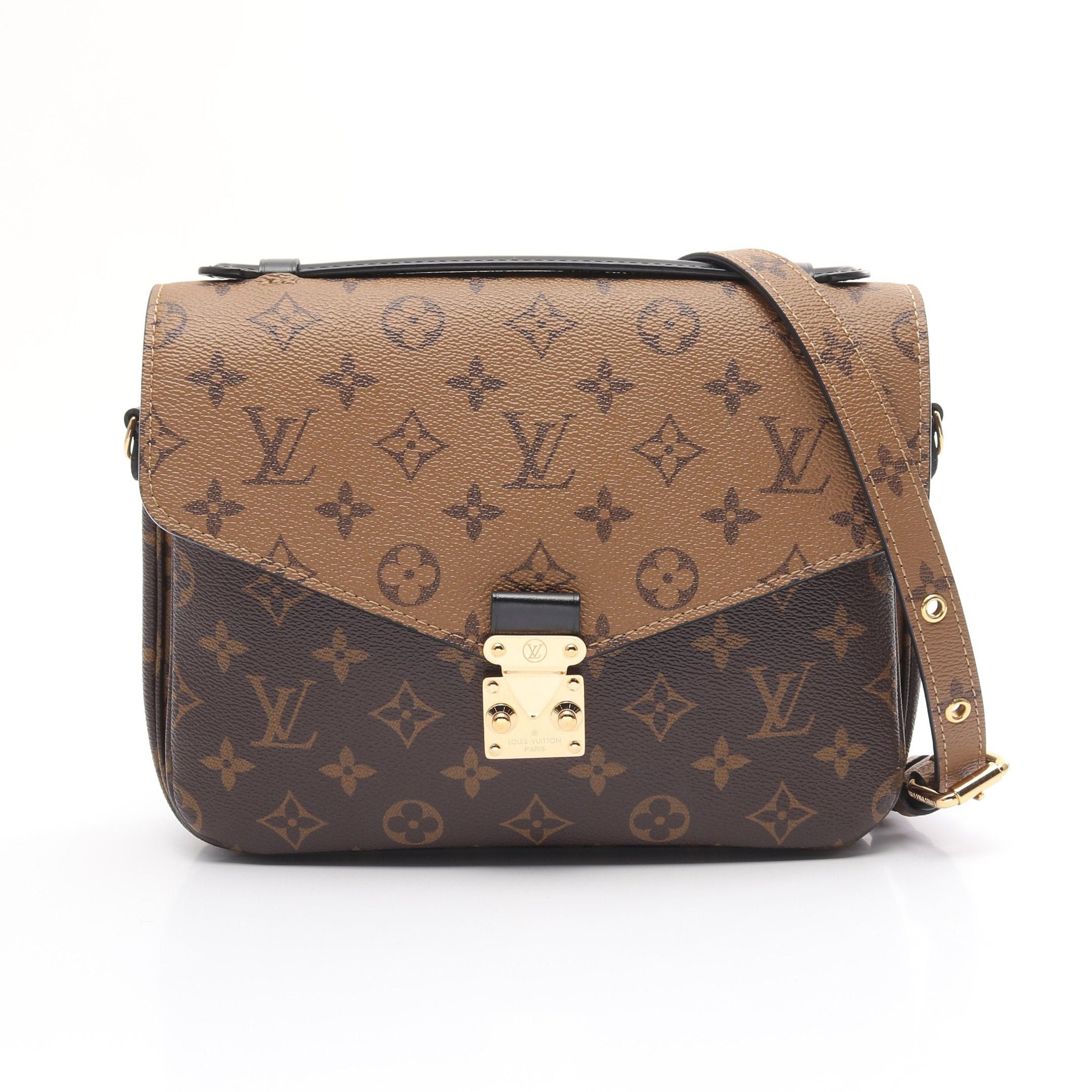 Louis Vuitton Louis Vuitton Pochette Metis Mm Monogram Reverse Handbag Leather Brown Black Size ONE SIZE - 1 Thumbnail