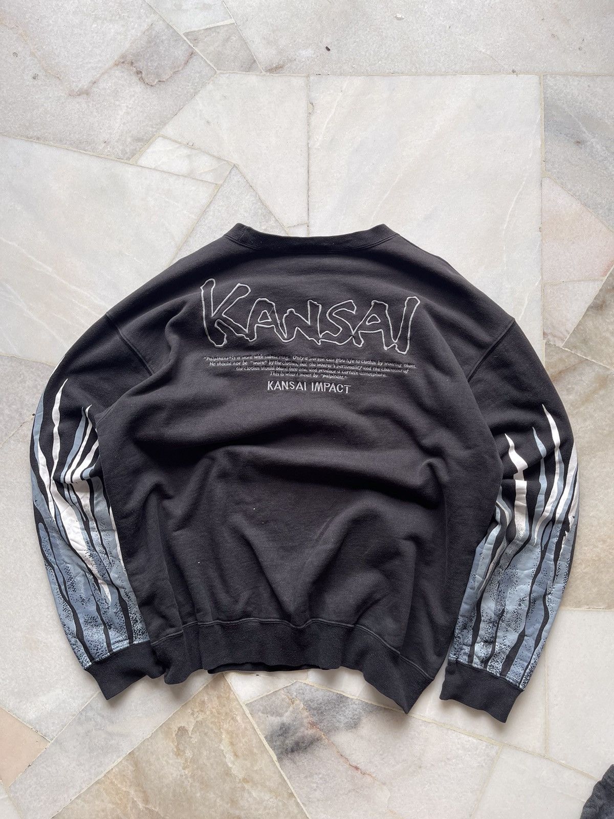 Designer × Japanese Brand × Kansai Yamamoto 90s Kansai Yamamoto Flame Sweatshirt Size US L / EU 52-54 / 3 - 16 Thumbnail
