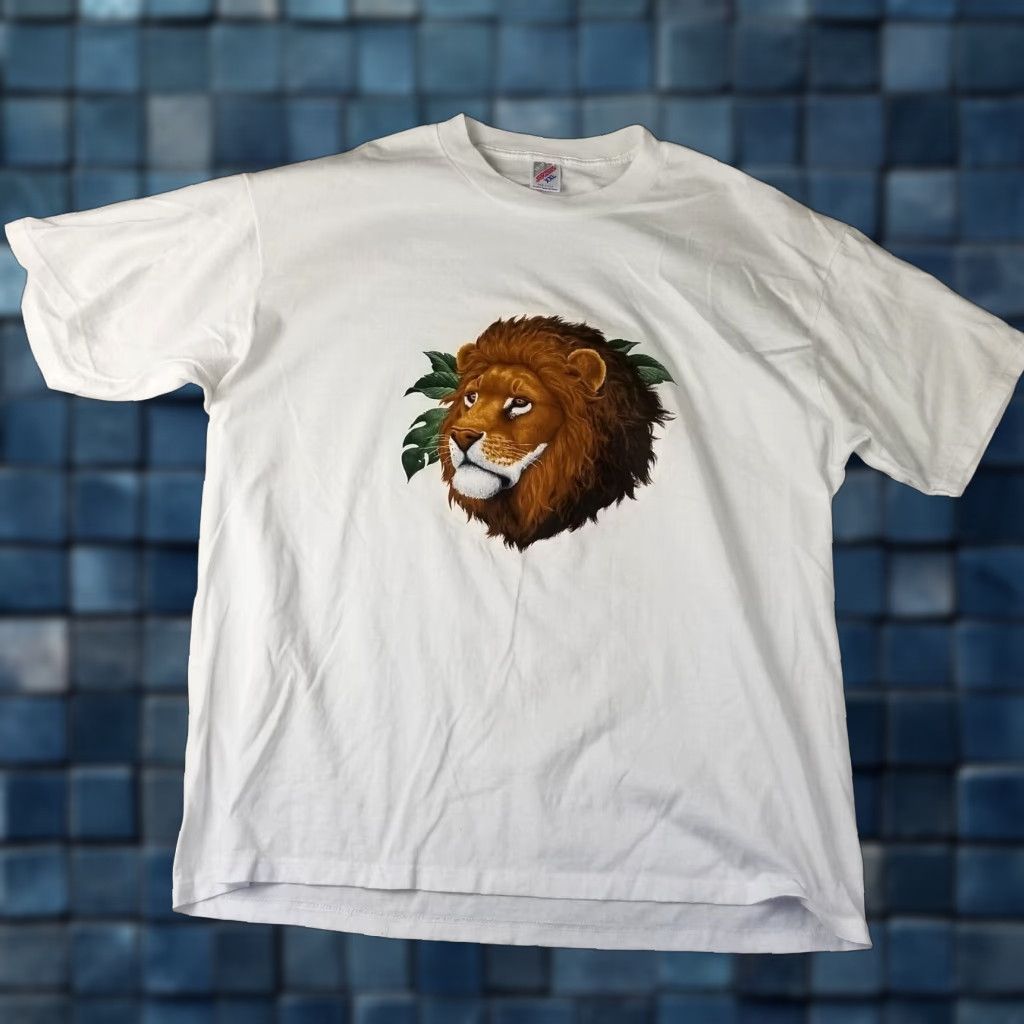 Jerzees Vintage JERZEES Men XXL T-Shirt Short Sleeve Crew Neck Animal Wildlife Nature Blue 90s Animals Outdoor Size US XXL / EU 58 / 5 - 1 Thumbnail