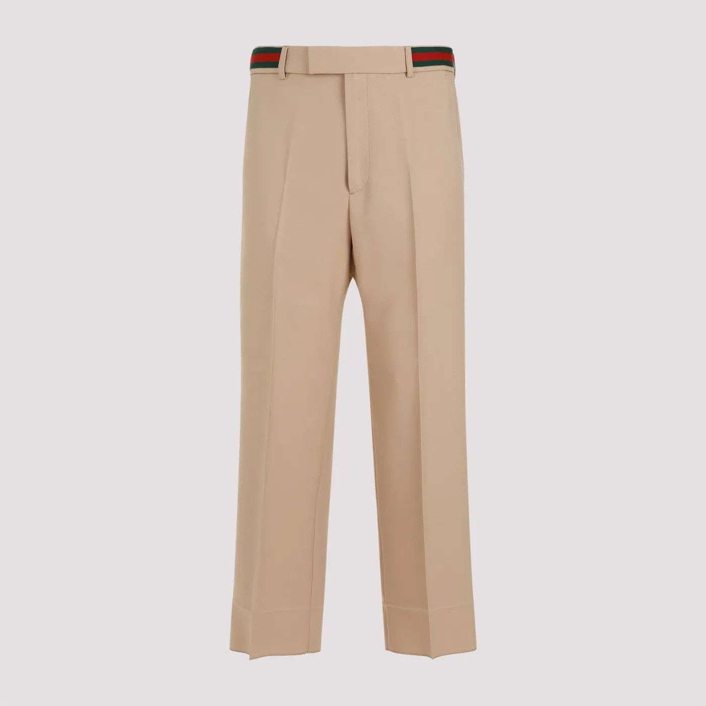 Gucci o1loc1c0925 Fluid Drill Pant With Web Detail in Brown Size US 28 / EU 44 - 1 Thumbnail