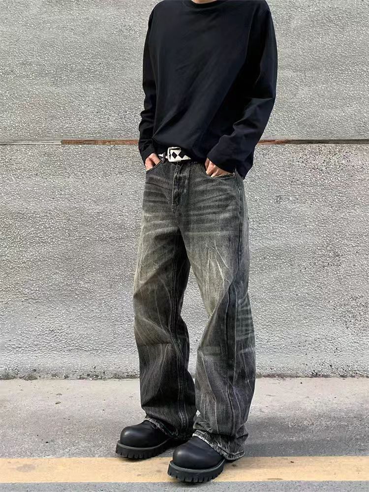 Vintage Washed black mud-dyed distressed baggy jeans Size US 32 / EU 48 - 5 Thumbnail