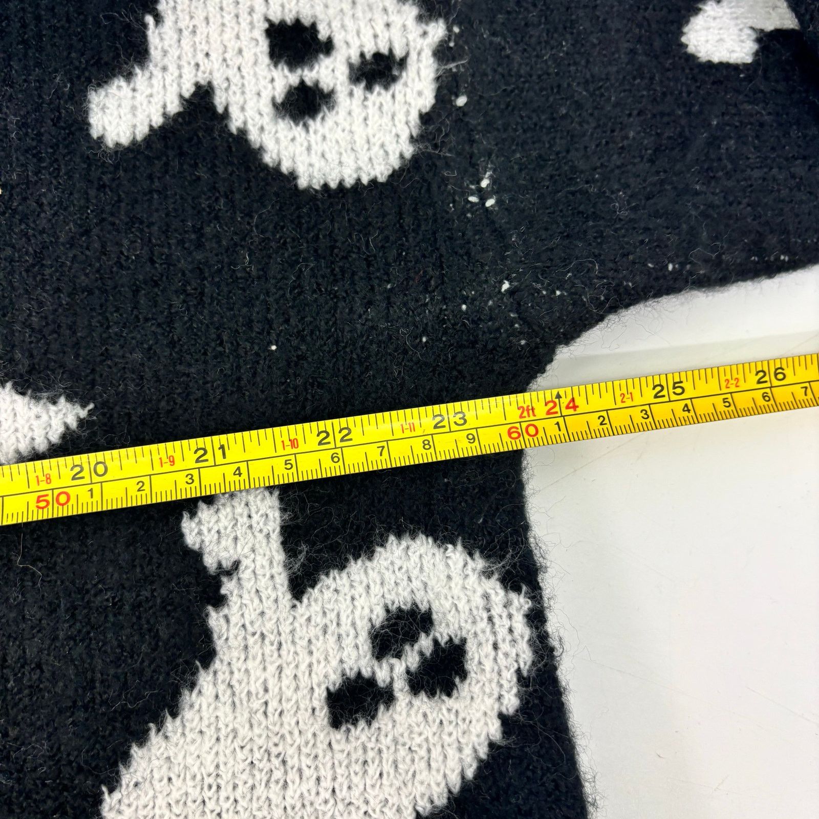 Vince Camuto Vince Camuto Womens Med Black White Ghost Halloween Sweater Size M / US 6-8 / IT 42-44 - 5 Thumbnail